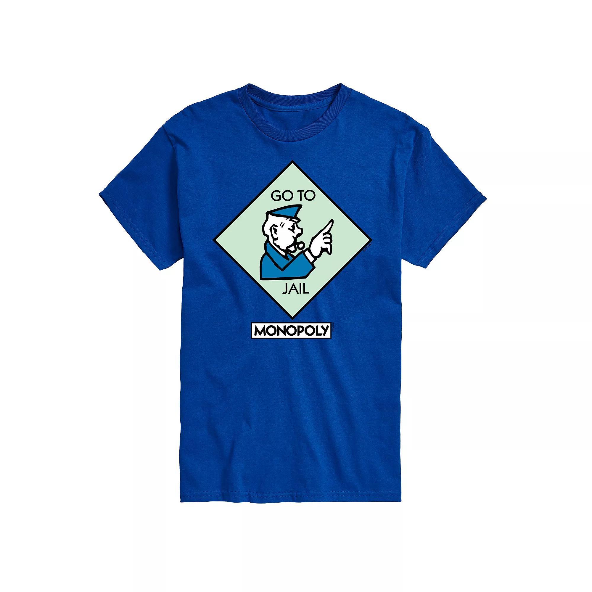 Mens Monopoly Go To Jail Square Graphic Tee Product Image