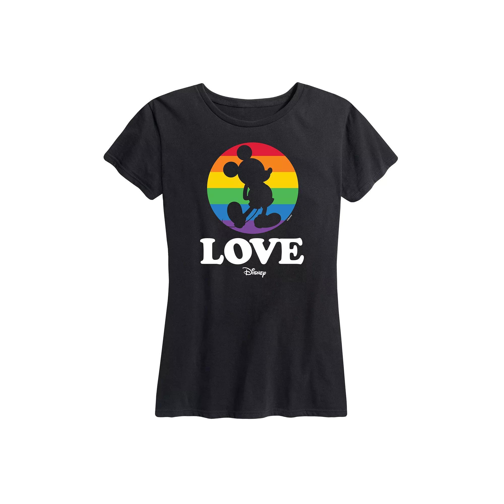 Disneys Mickey Mouse Womens Love Graphic Tee Product Image