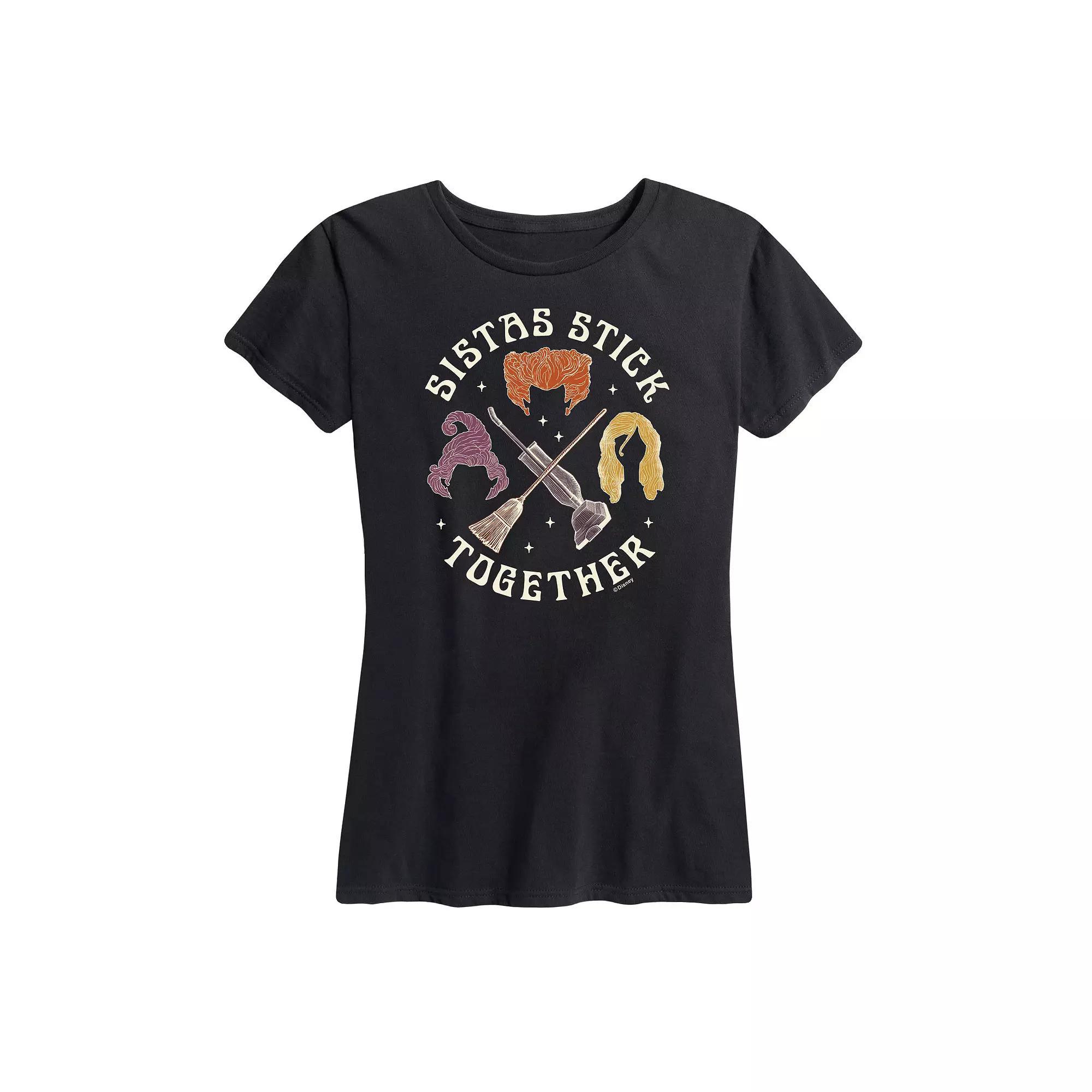 Disneys Hocus Pocus Womens Sistas Stick Together Graphic Tee, Girls Product Image