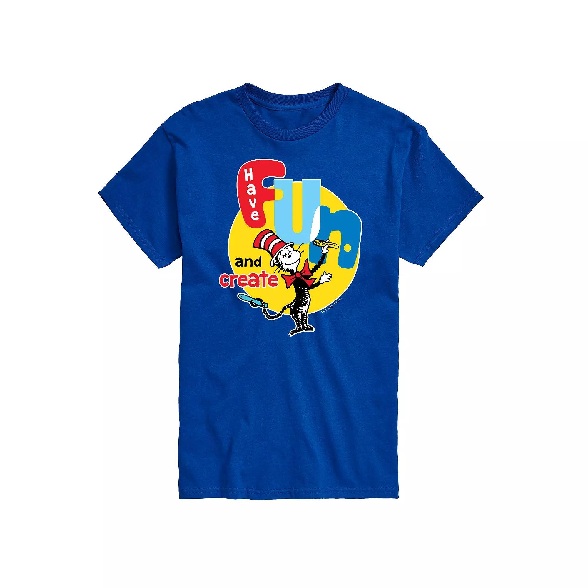 Big & Tall Dr Seuss Have Fun Create, Mens Grey Product Image