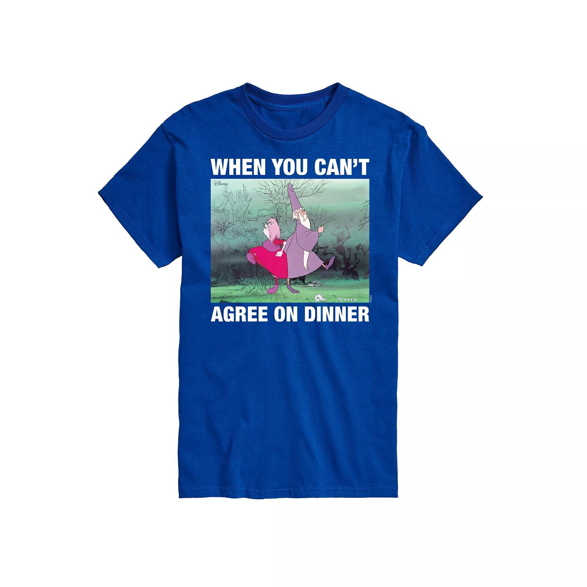 Disneys The Sword in the Stone Mens When You Cant Agree On Dinner Meme Graphic Tee Product Image