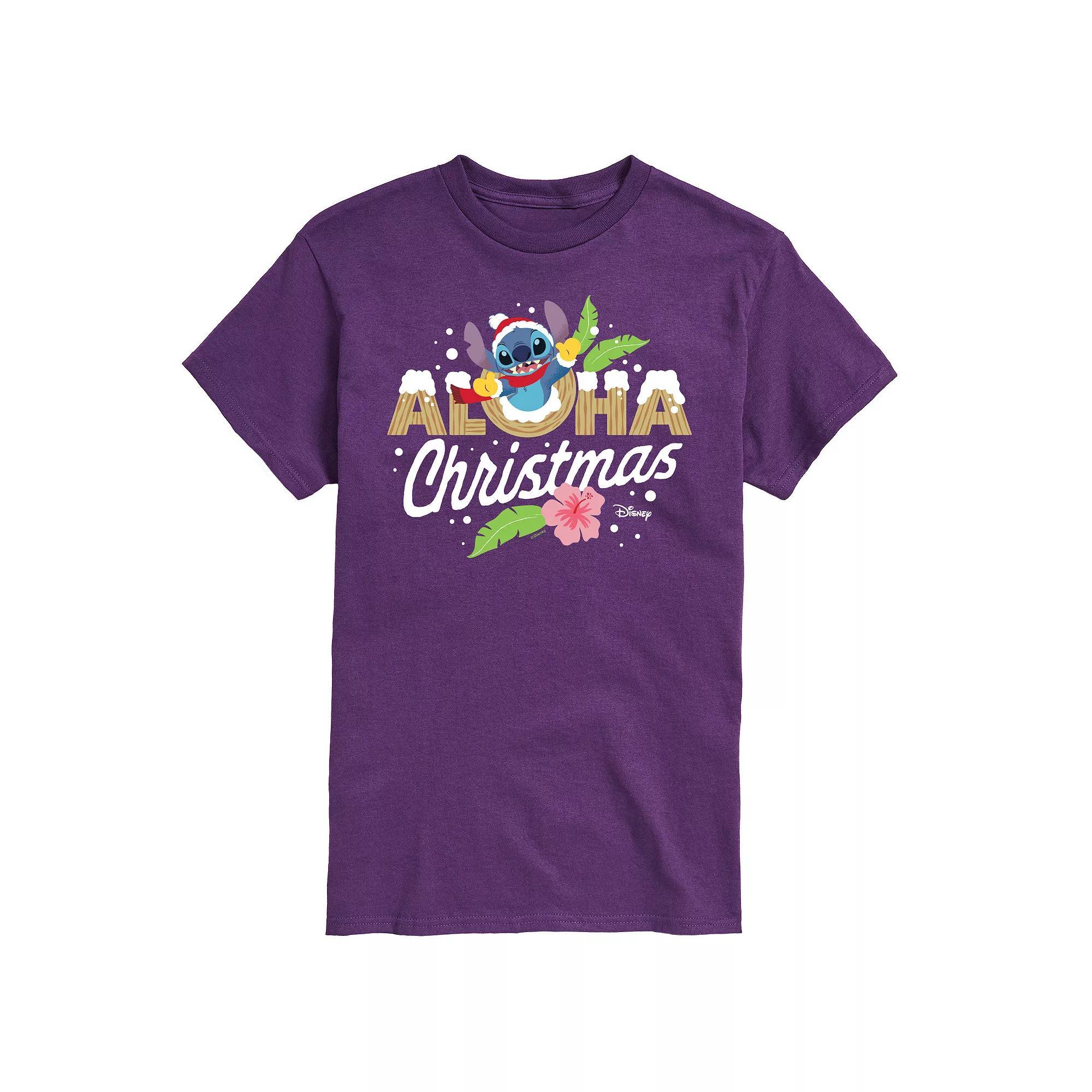 Disneys Lilo & Stitch Big & Tall Aloha Christmas Graphic Tee, Mens Product Image