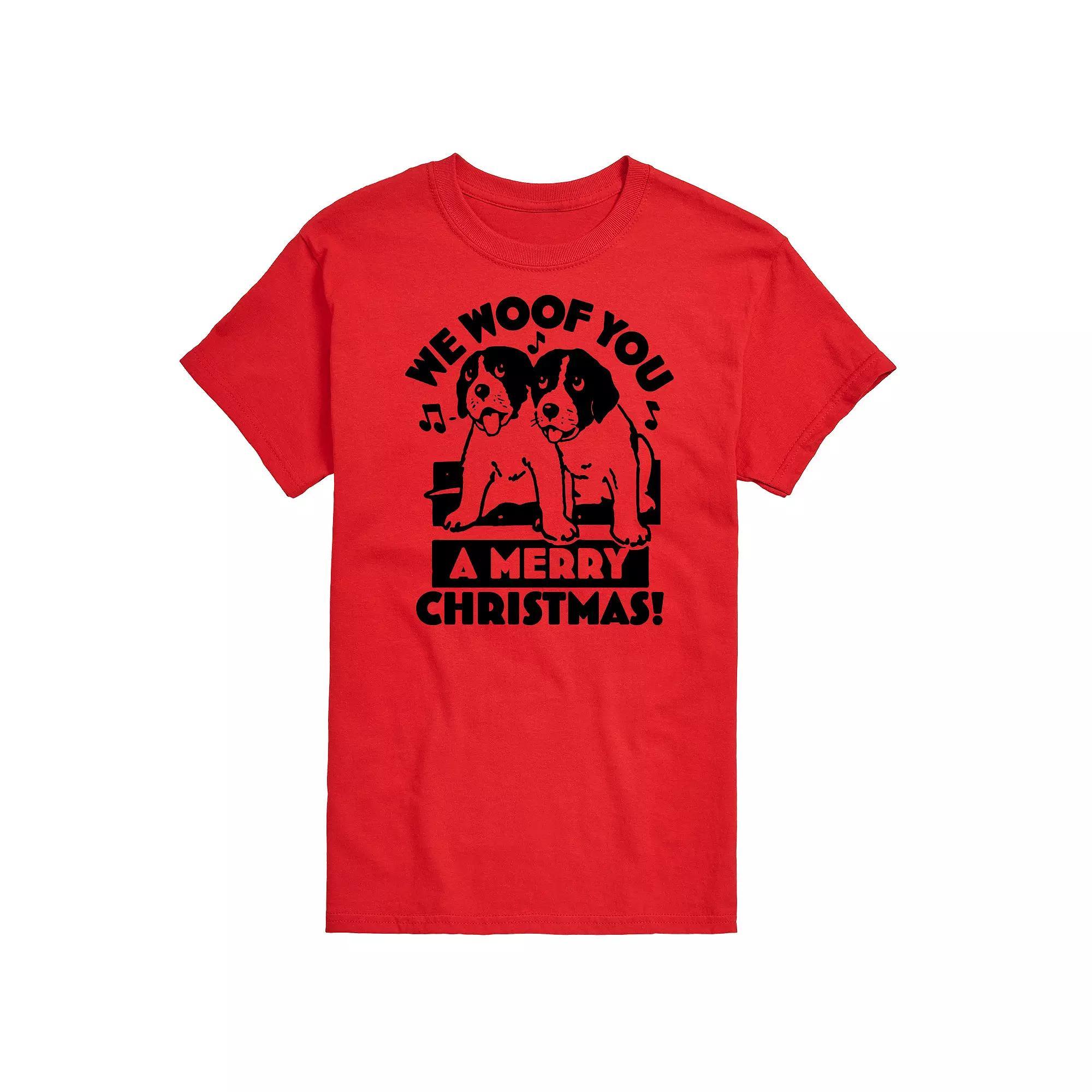 Big & Tall We Woof You Merry Christmas Graphic Tee, Mens Product Image