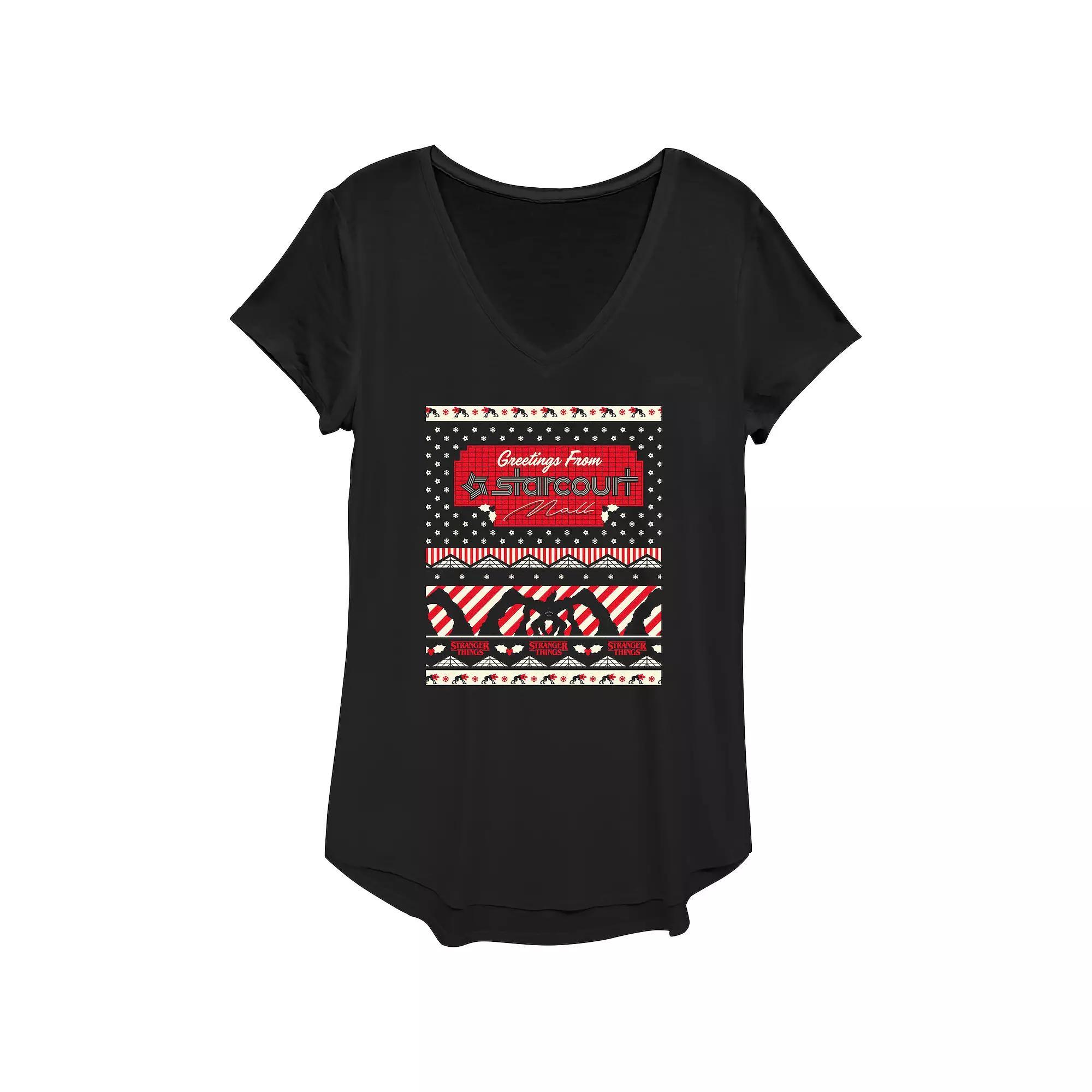 Womens Stranger Things Greetings From Starcourt Mall Graphic Tee Product Image
