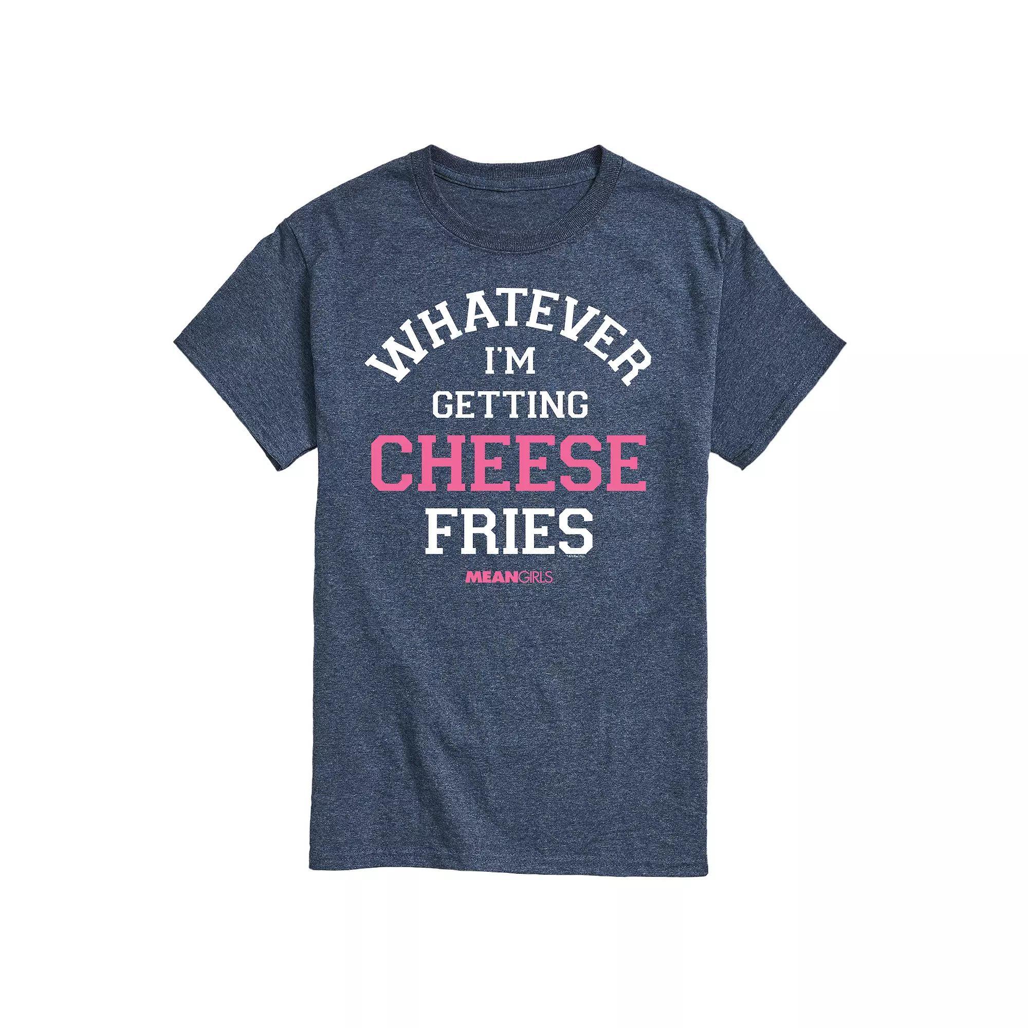Mens Mean Girls Whatever Im Getting Cheese Fries Graphic Tee Grey Blue Product Image