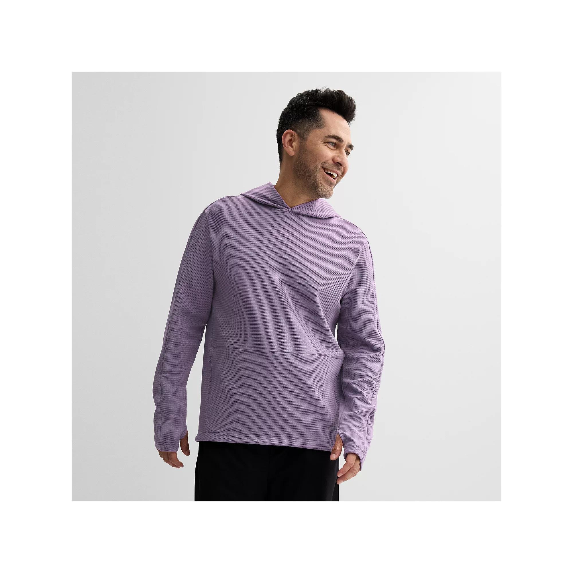 Men's Tek Gear® Performance Waffle Hoodie, Size: Medium, Nathan Purple Product Image