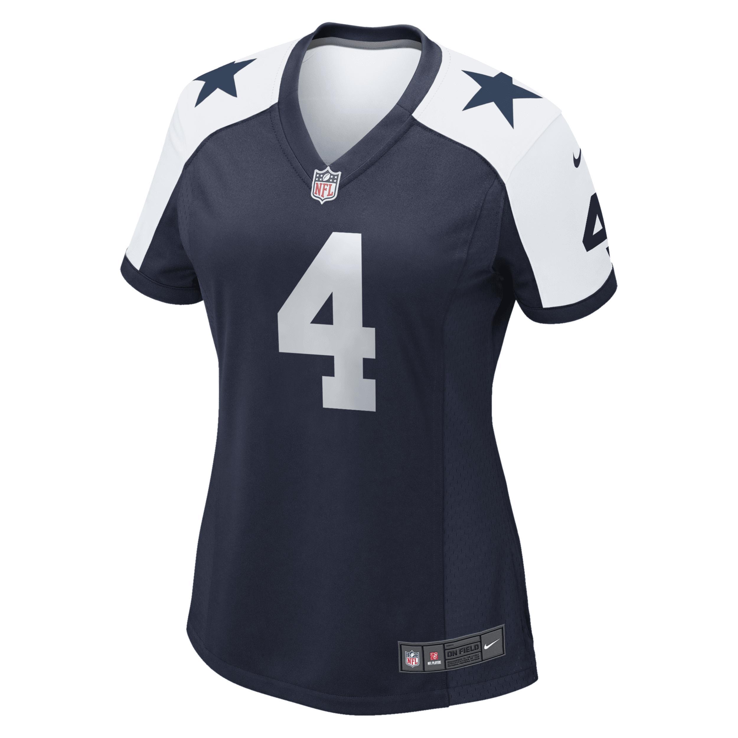 Womens Nike Dak Prescott Dallas Cowboys Alternate Game Team Jersey Blue Product Image
