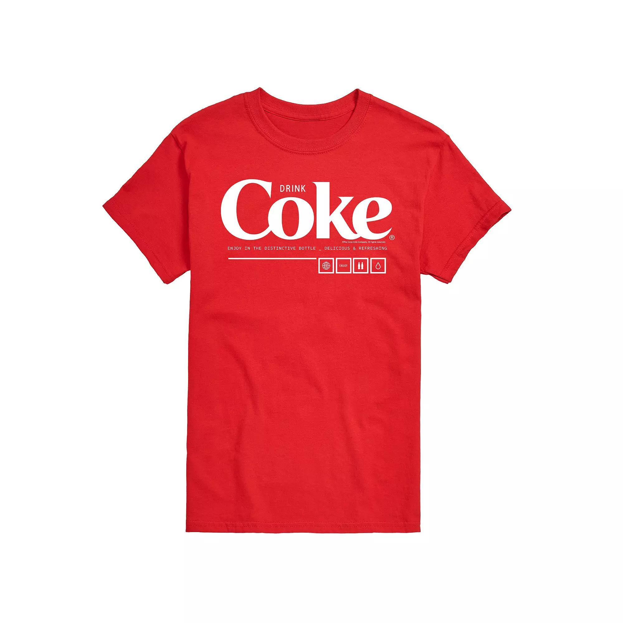 Men's Coca-Cola Drink Coke Enjoy Graphic Tee, Size: XXL, Gray Product Image