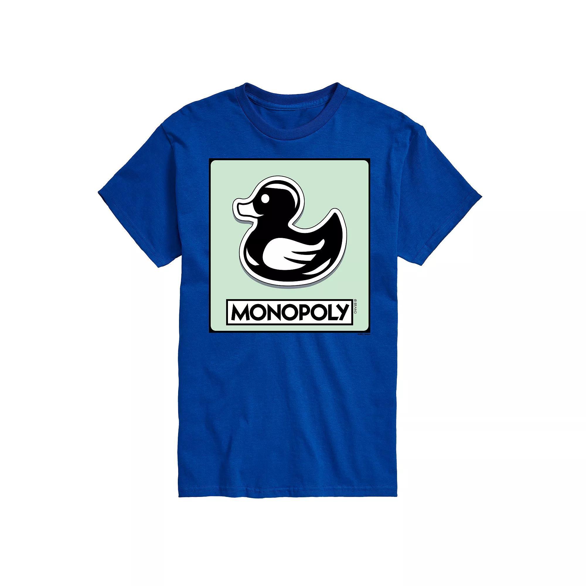 Men's Monopoly Duck Token Graphic Tee, Size: XXL, Grey Product Image