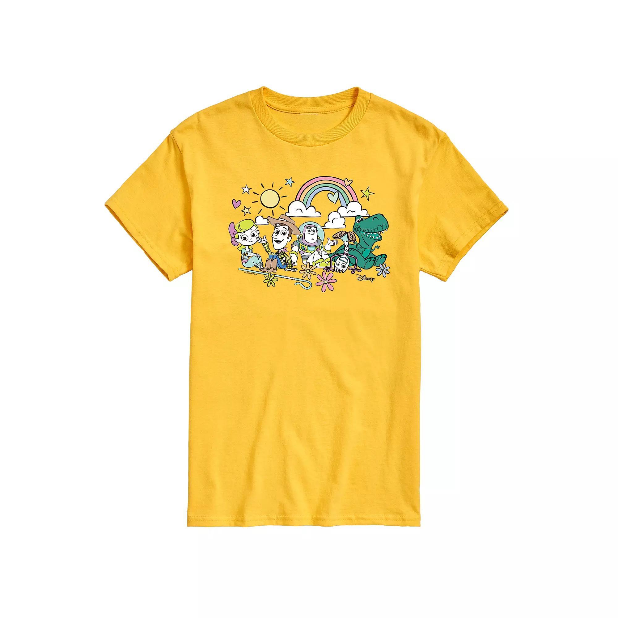 Disney / Pixars Toy Story 4 Mens Group Sitting Graphic Tee Ivory Product Image