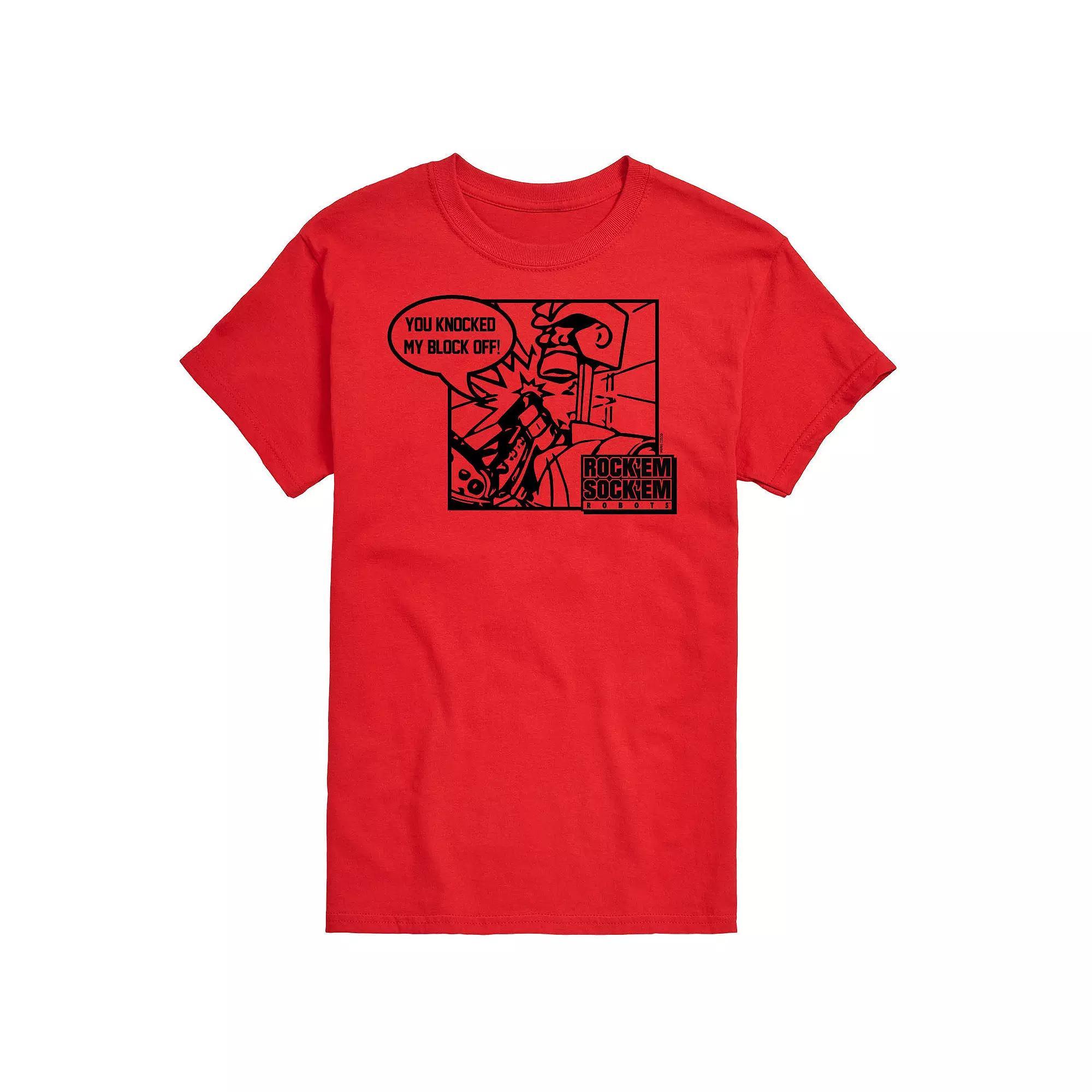 Big & Tall Rock Em Sock Em Knock Block Tee, Mens Product Image