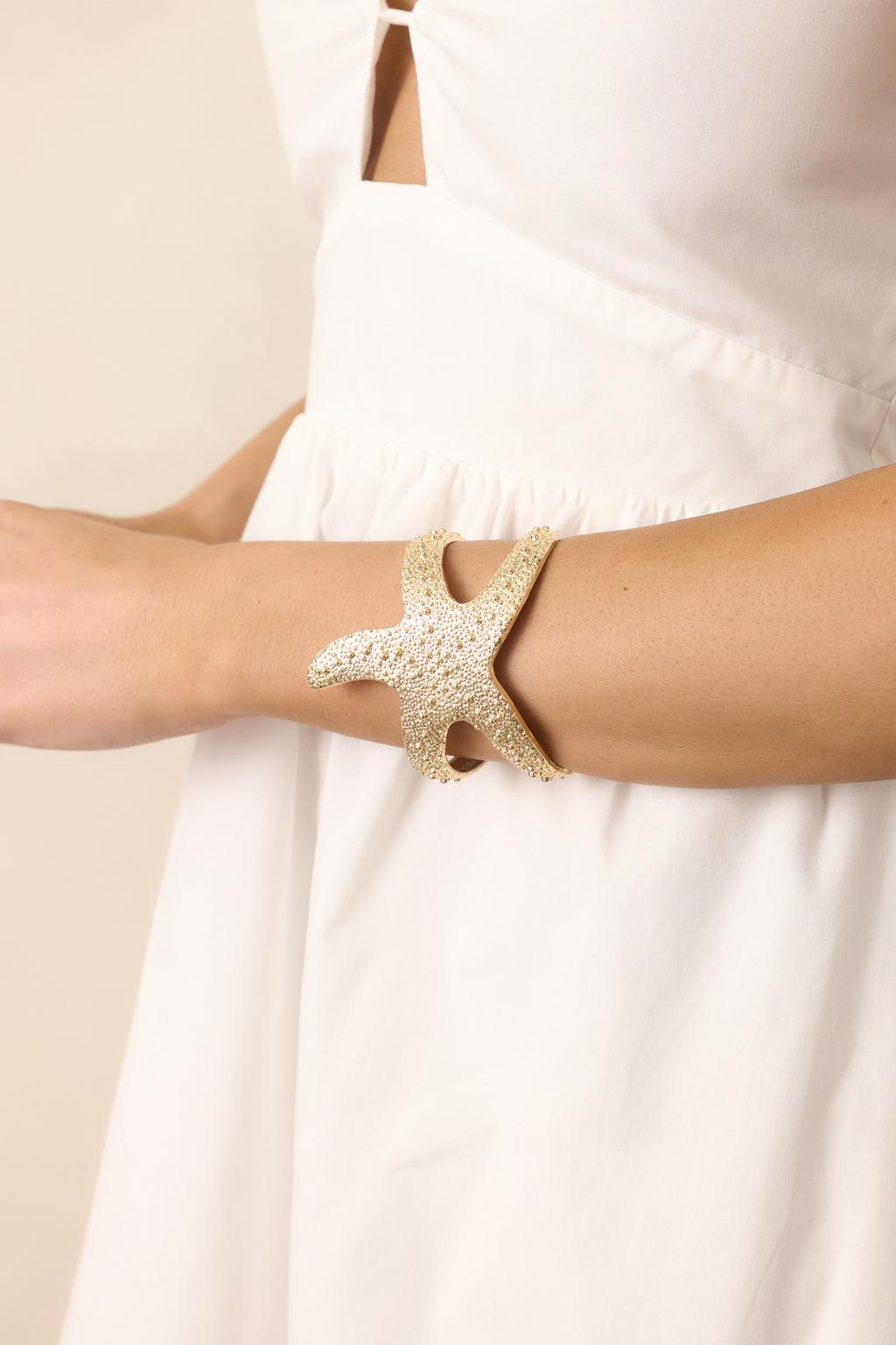 Seas Ahead Gold Starfish Bracelet Product Image