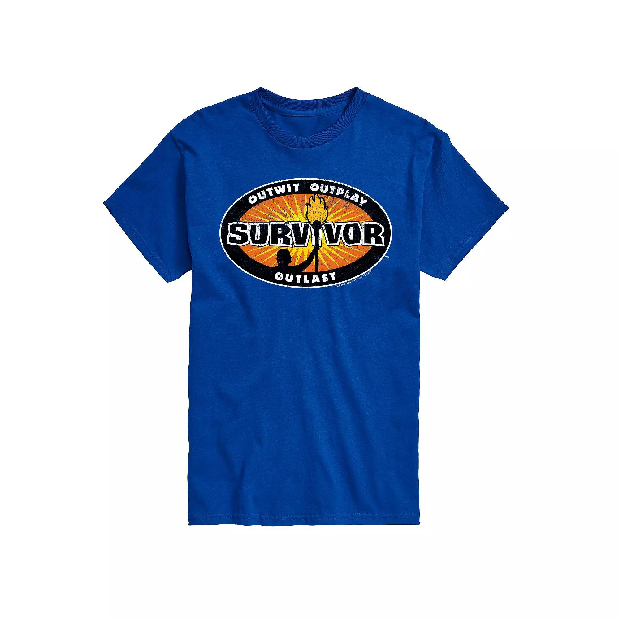 Big & Tall Survivor Logo Badge Graphic Tee, Mens Product Image