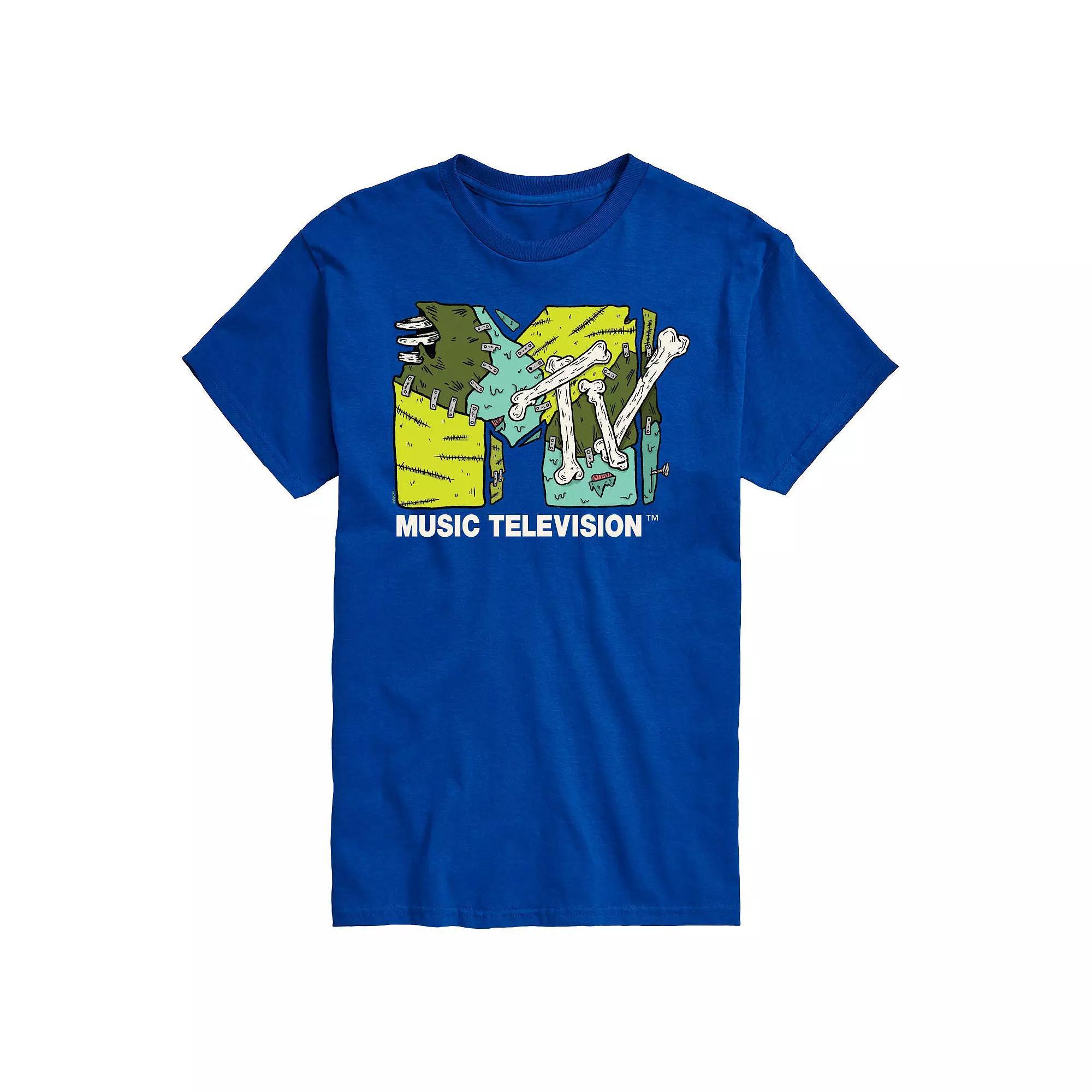 Big & Tall MTV Halloween Logo Graphic Tee, Mens Blue Product Image