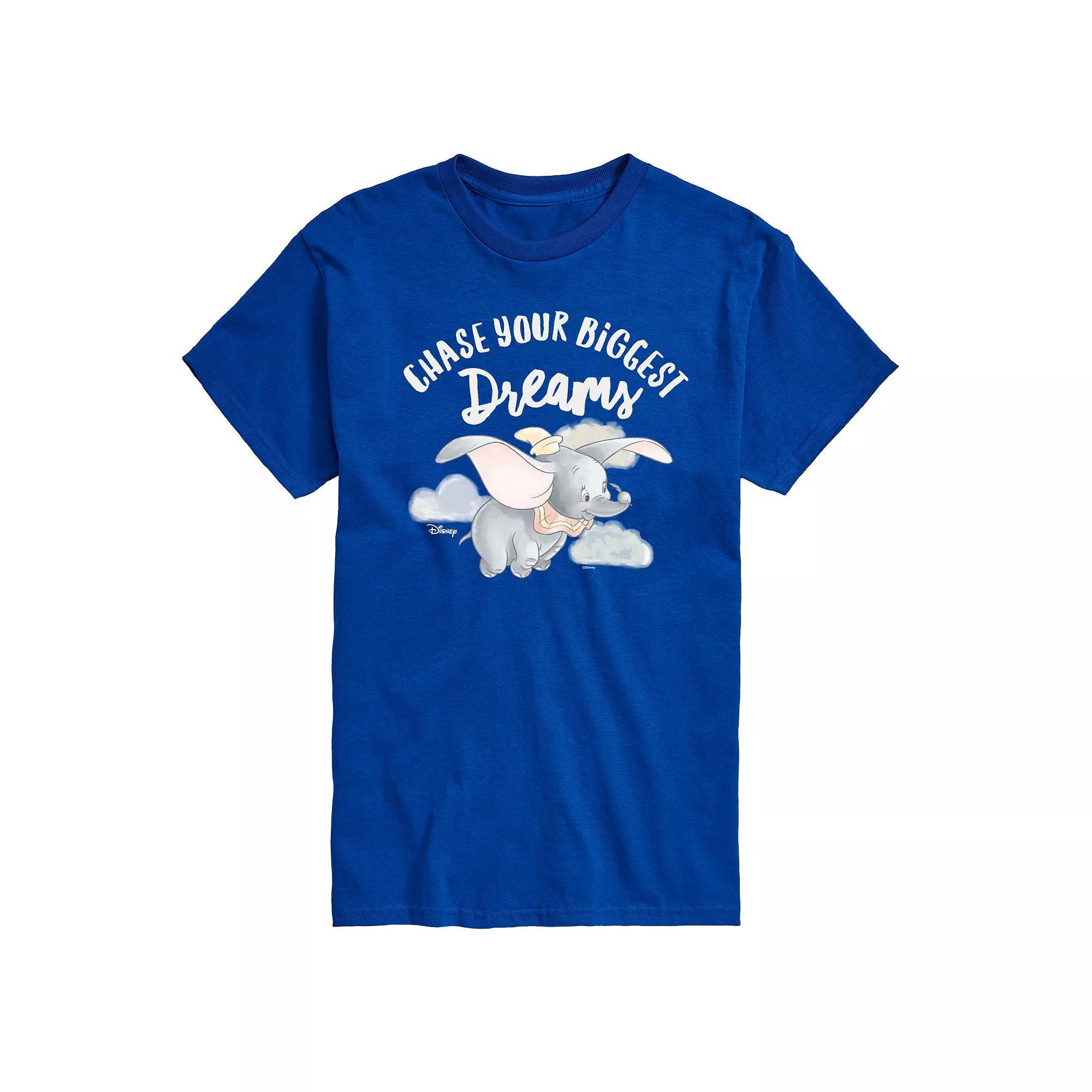 Disney's Dumbo Men's Chase Your Biggest Dreams Graphic Tee, Size: Large, Blue Product Image
