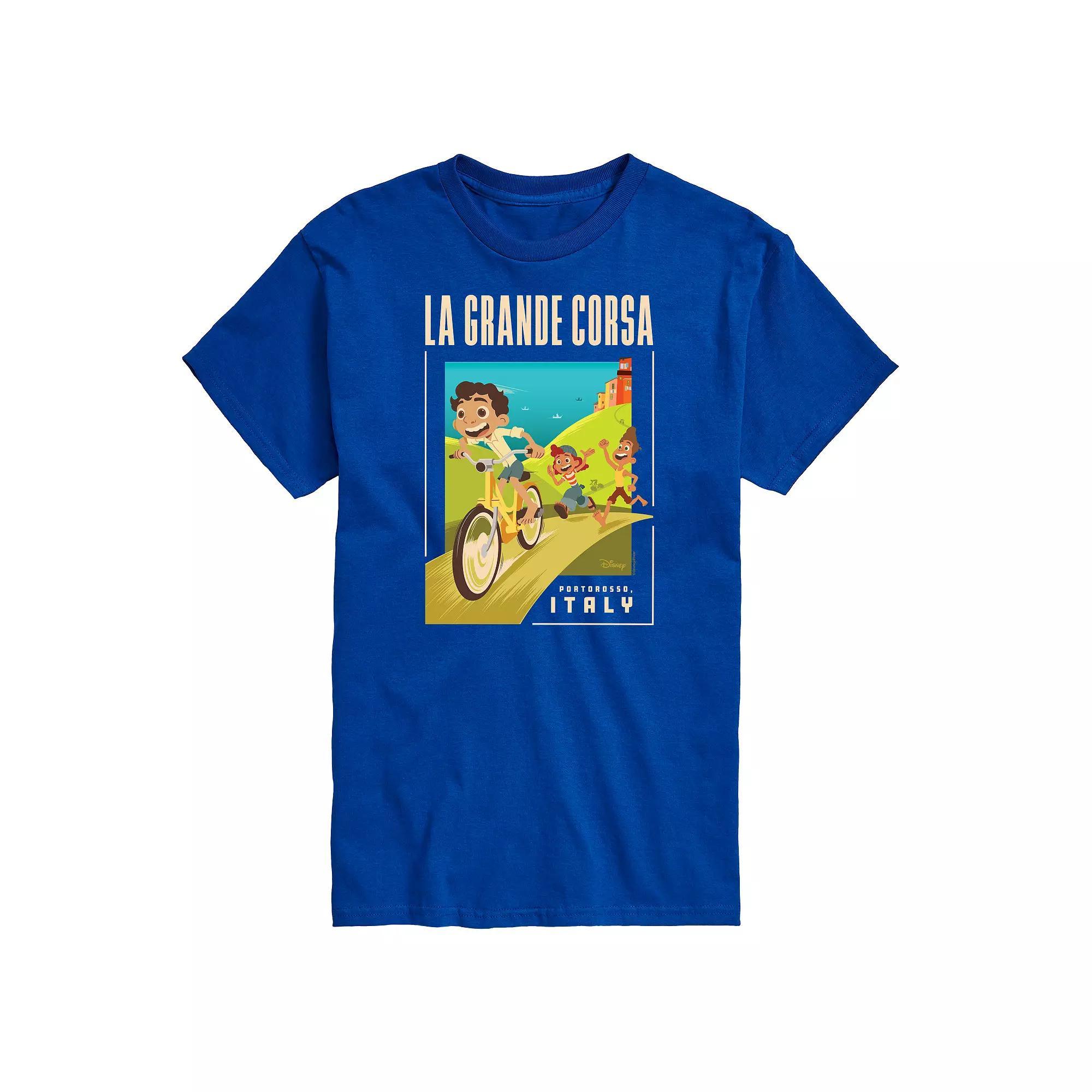 Disney / Pixars Luca Big & Tall La Grande Postcard Graphic Tee, Mens Product Image