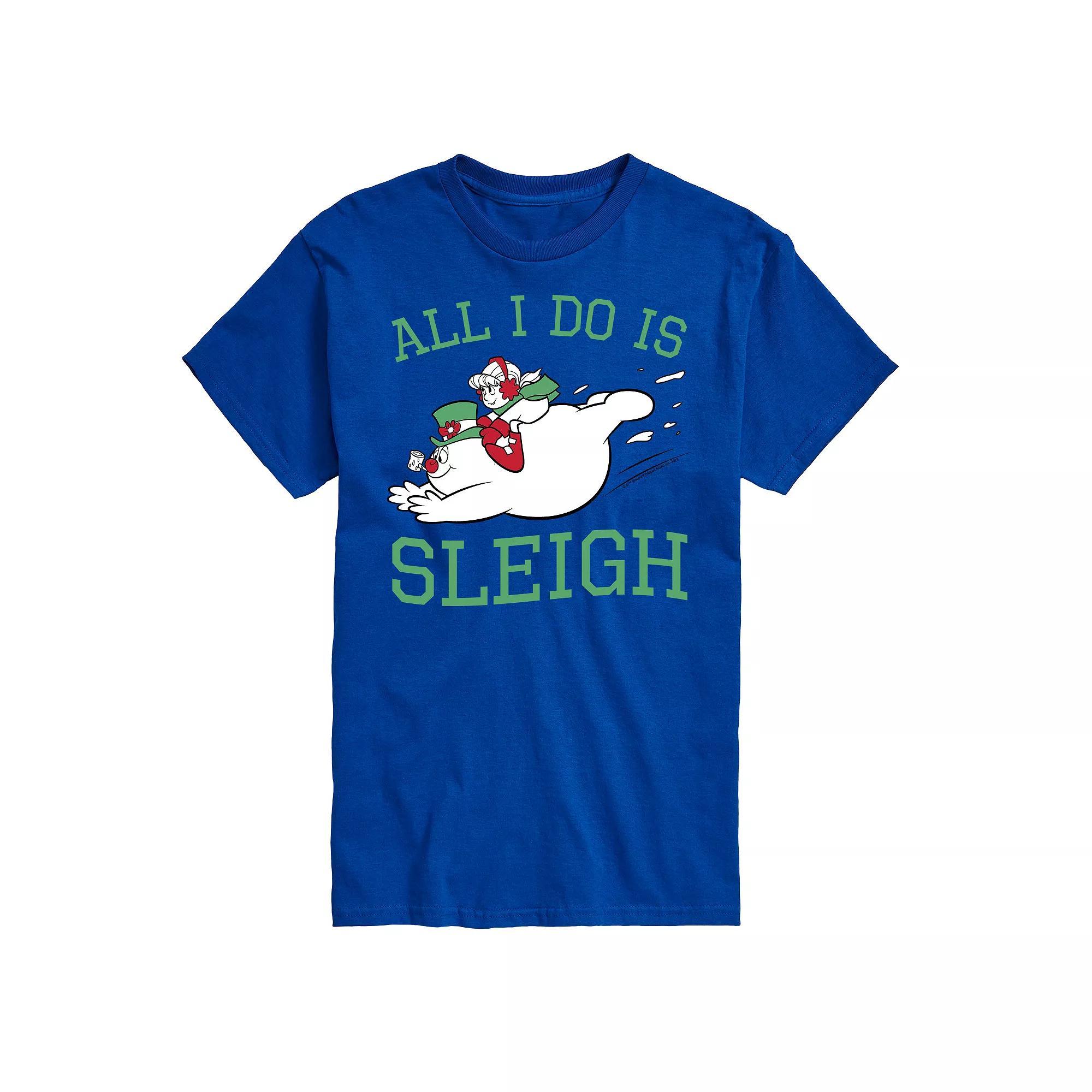 Big & Tall Frosty The Snowman All I Do Is Sleigh Graphic Tee, Mens Product Image