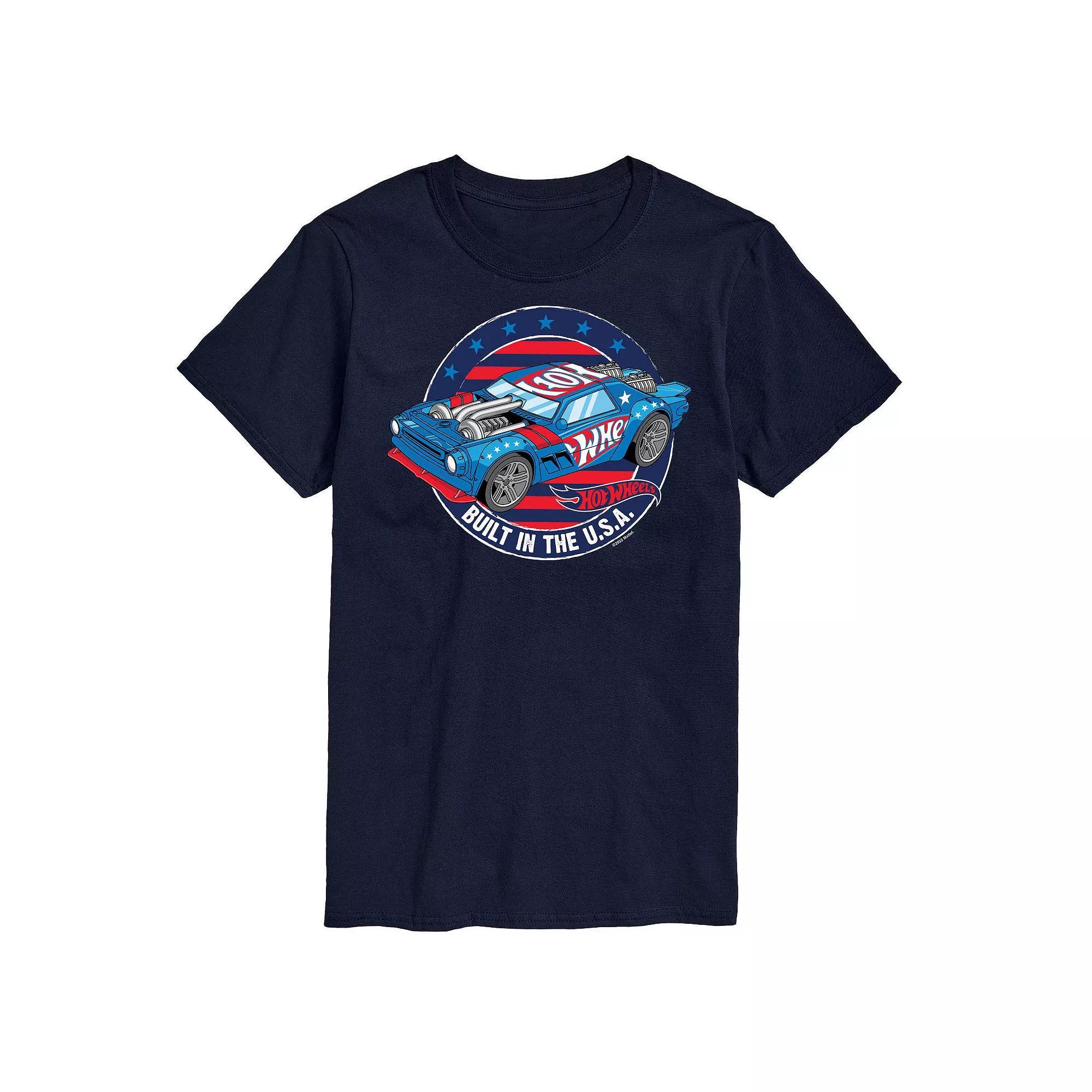 Big & Tall Hot Wheels Built In The USA Graphic Tee, Men's, Size: 3XB, Blue Product Image