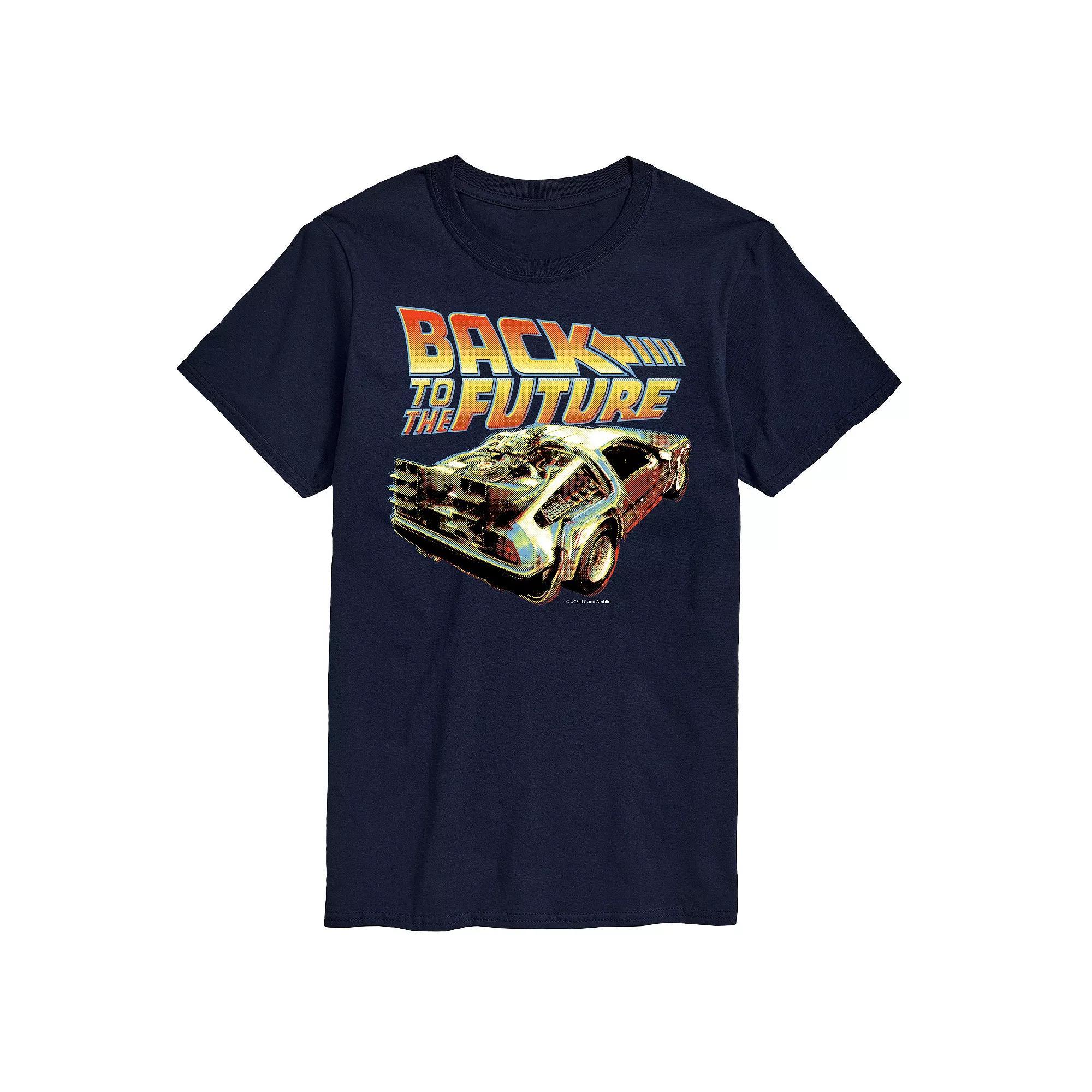 Big & Tall Back to the Future Delorean Closeup Graphic Tee, Mens Product Image