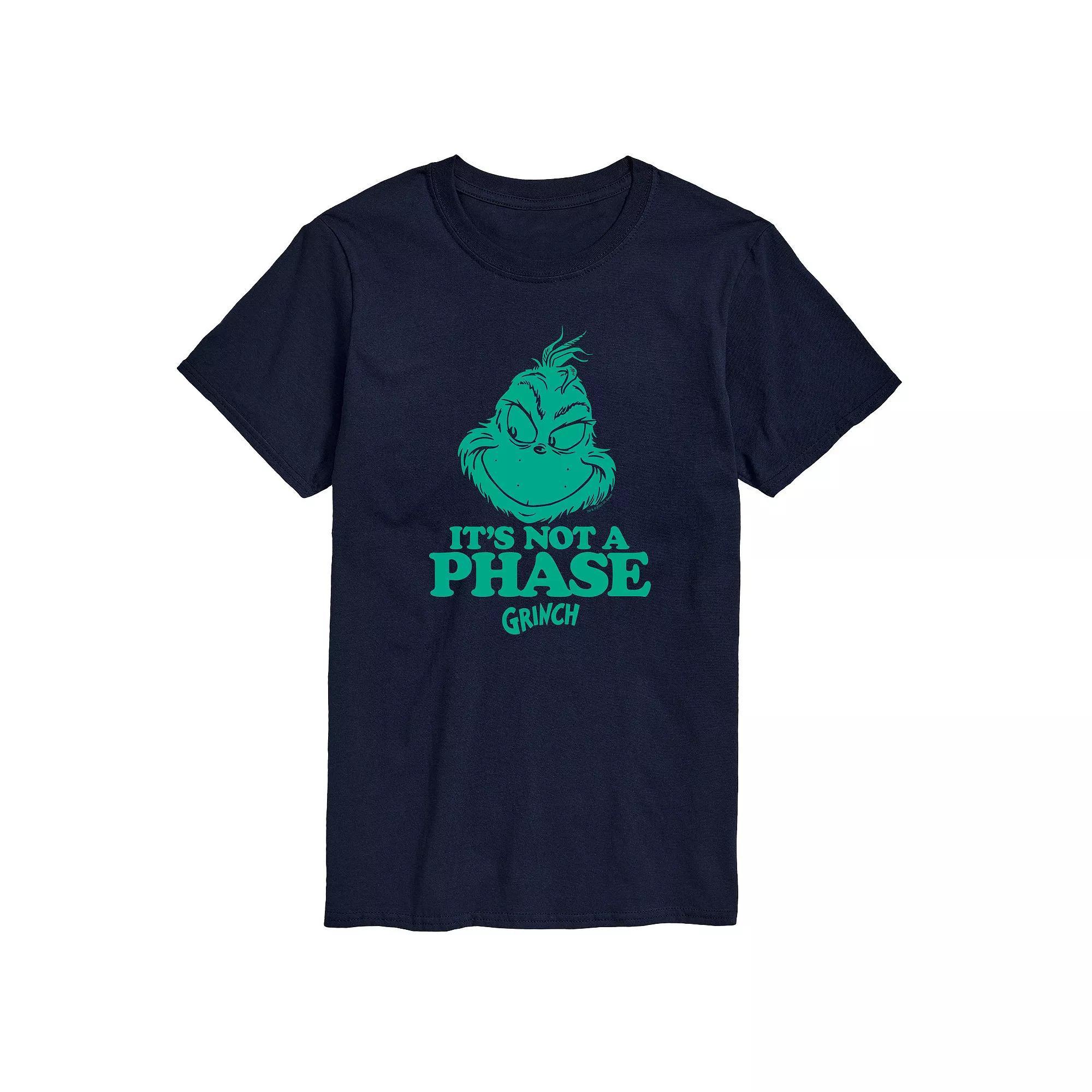 Big & Tall Dr. Seuss Grinch Its Not A Phase Graphic Tee, Mens Blue Product Image