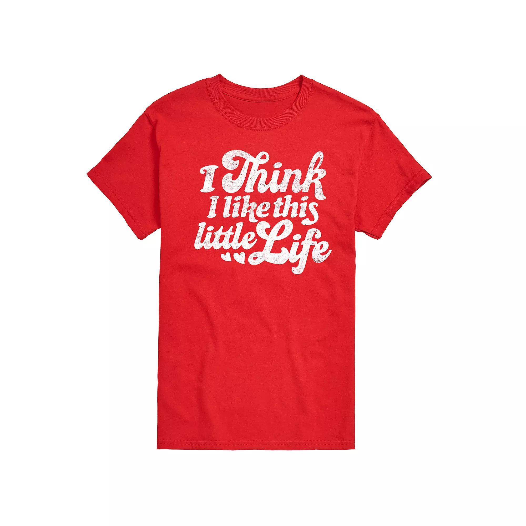 Men's I Think I Like This Little Life Graphic Tee, Size: Small, Grey Green Product Image