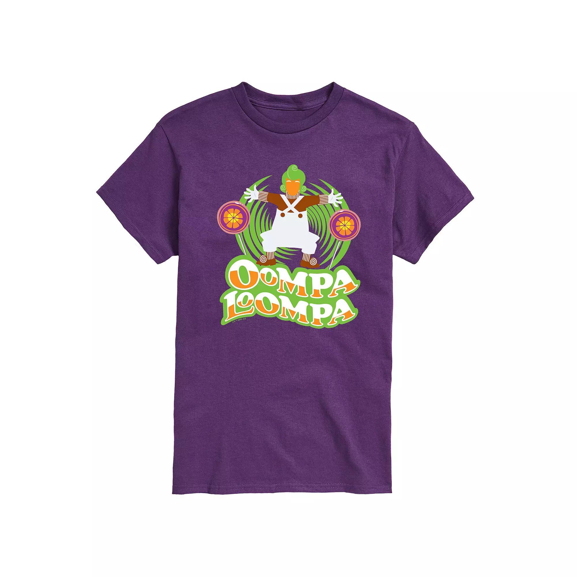 Men's Willy Wonka Oompa Loompa Graphic Tee, Size: Small, Black Product Image