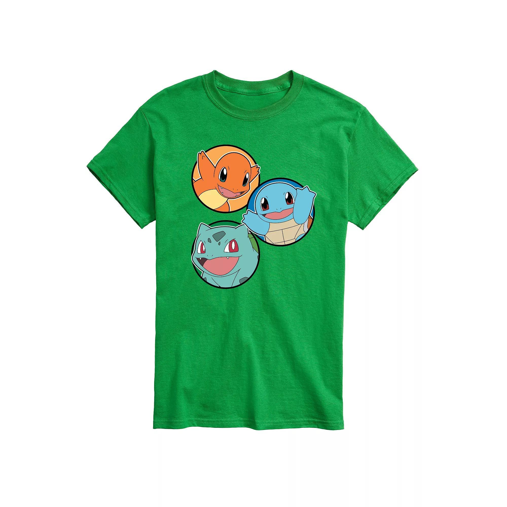 Mens Pokemon Squirtle Bulbasaur Charmander Graphic Tee Product Image