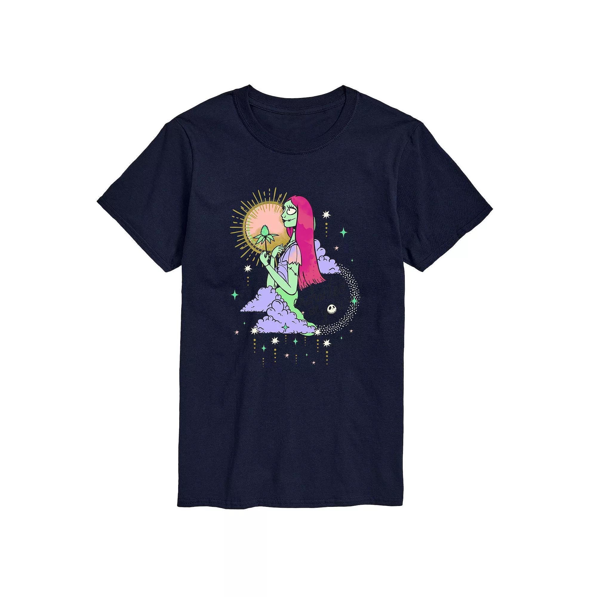 Disneys Nightmare Before Christmas Mens Enchanted Graphic Tee Blue Product Image