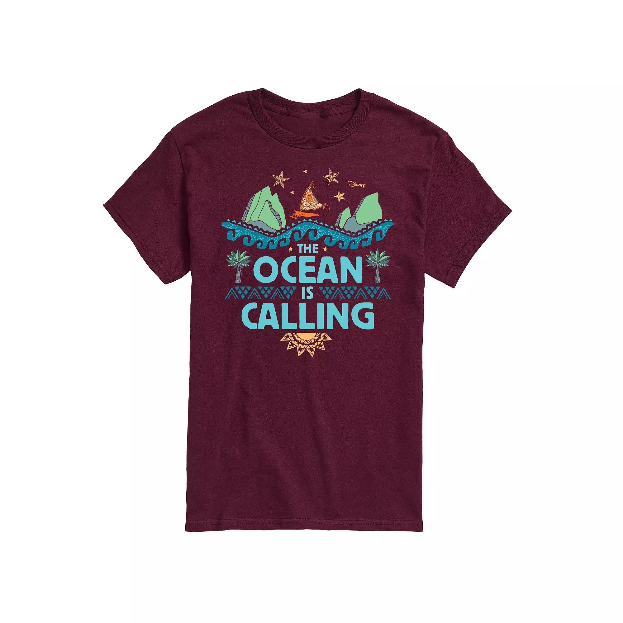Disneys Moana Mens The Ocean Is Calling Graphic Tee Product Image