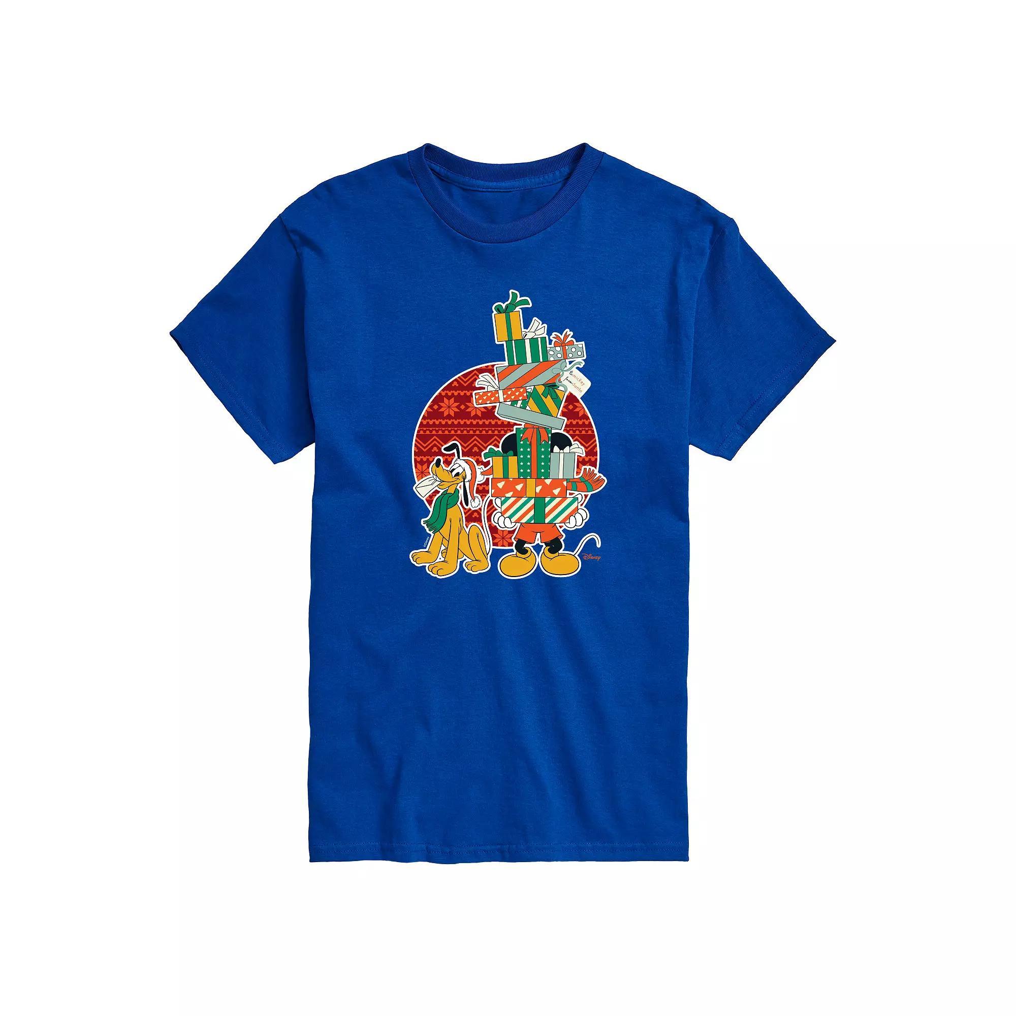 Disneys Mickey & Pluto Big & Tall Presents Graphic Tee, Mens Product Image