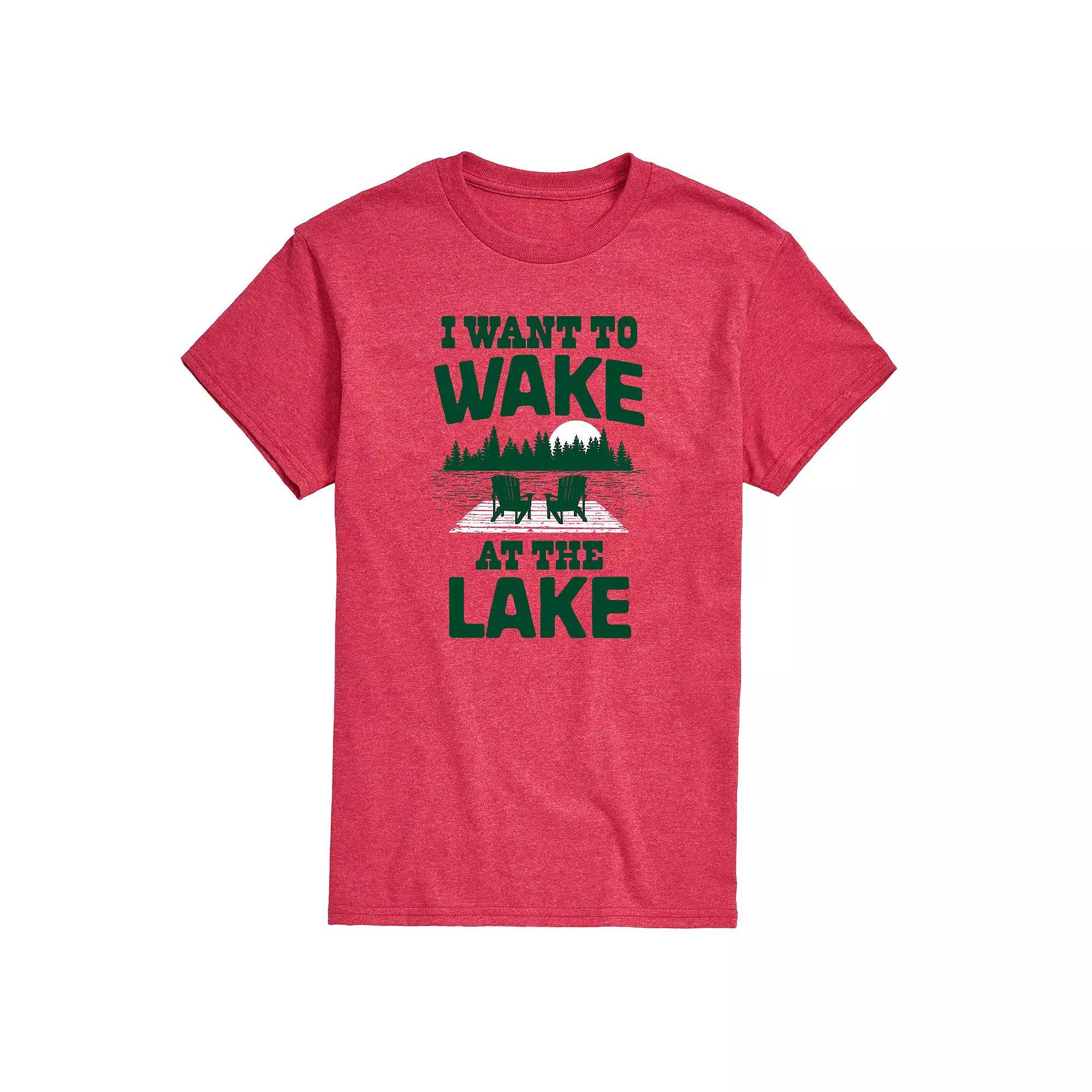 Mens I Want To Wake At The Lake Graphic Tee Product Image