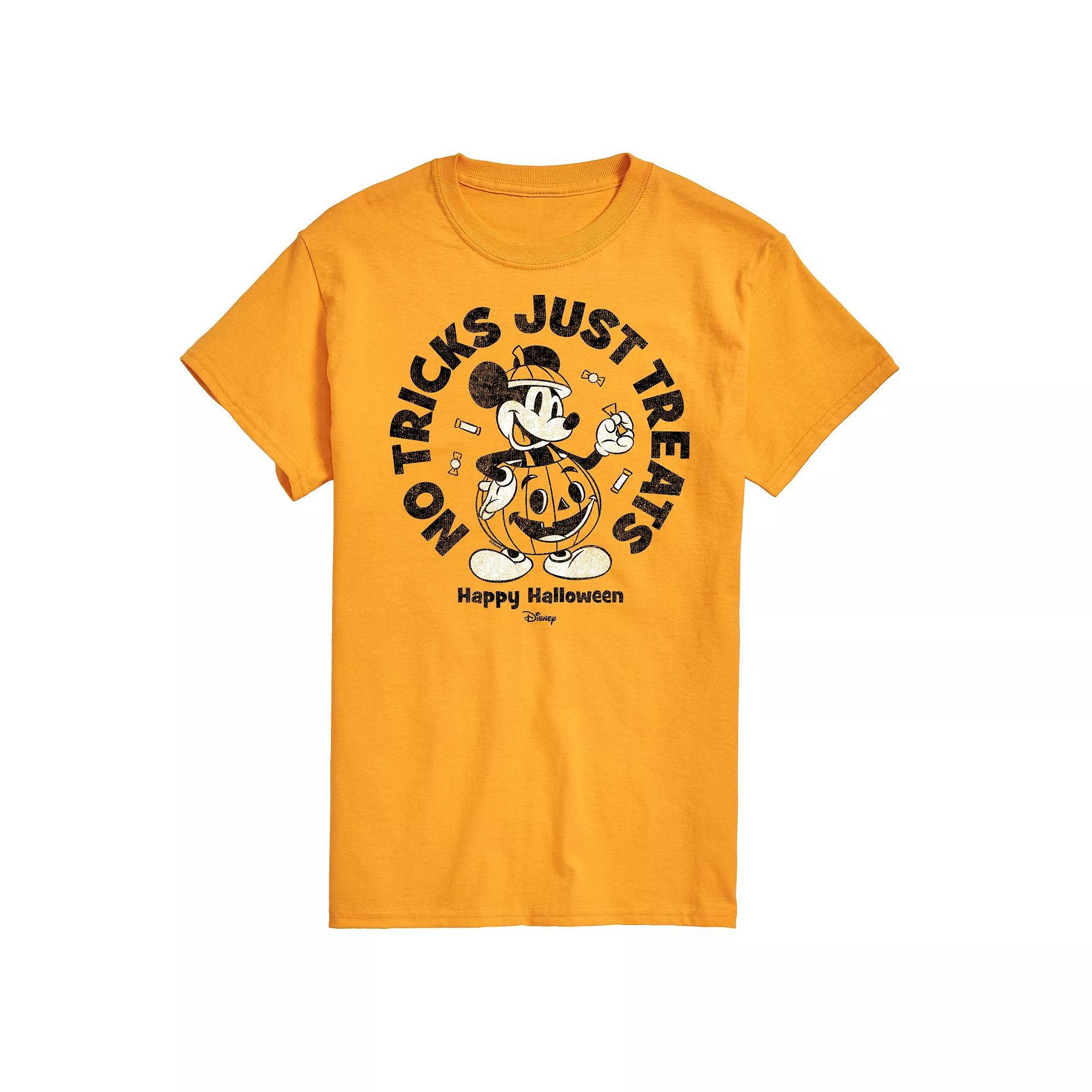 Disneys Mickey Mouse Mens No Tricks Just Treats Graphic Tee Product Image