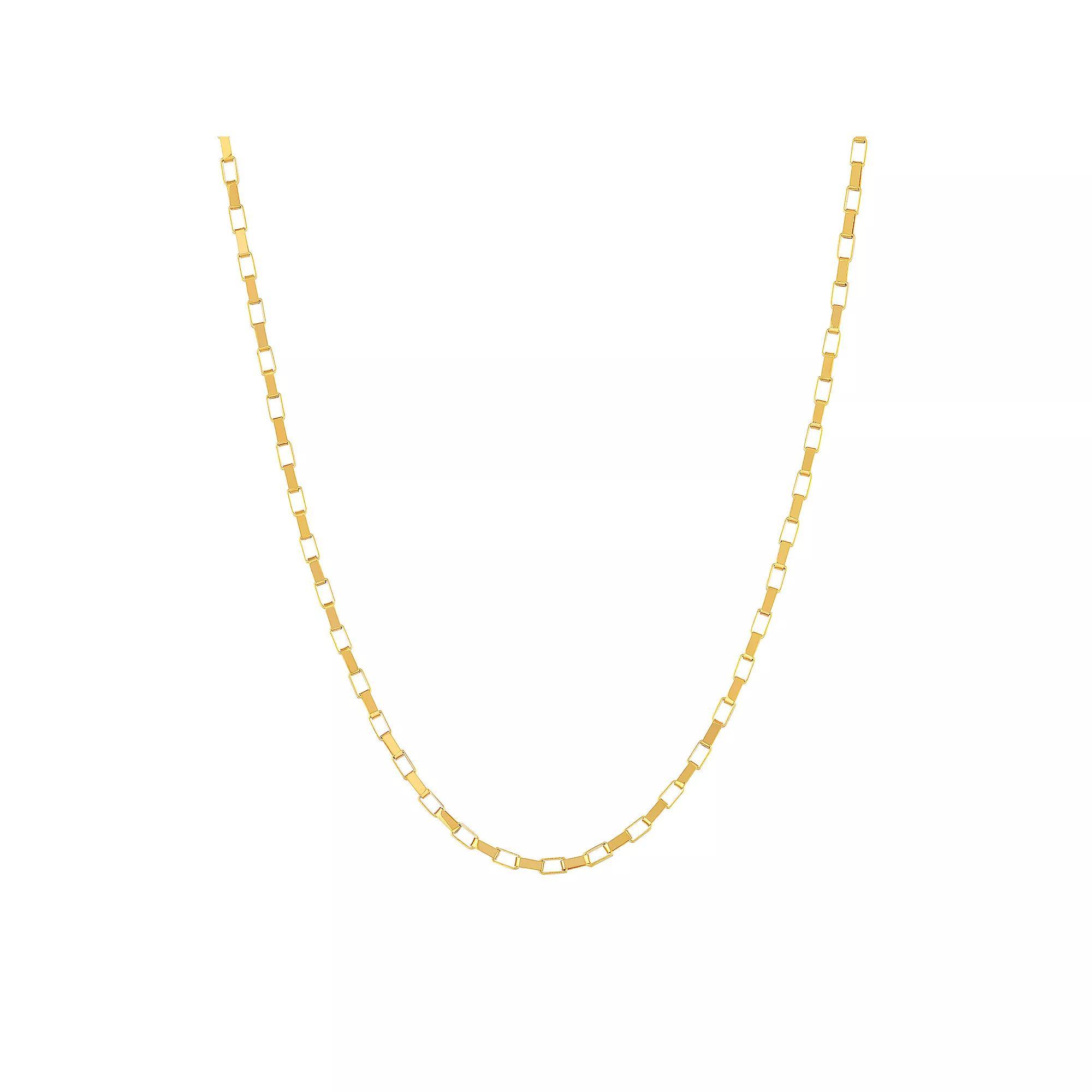 14k Gold Long Link Box Chain Necklace, Women's, Size: 20" Product Image