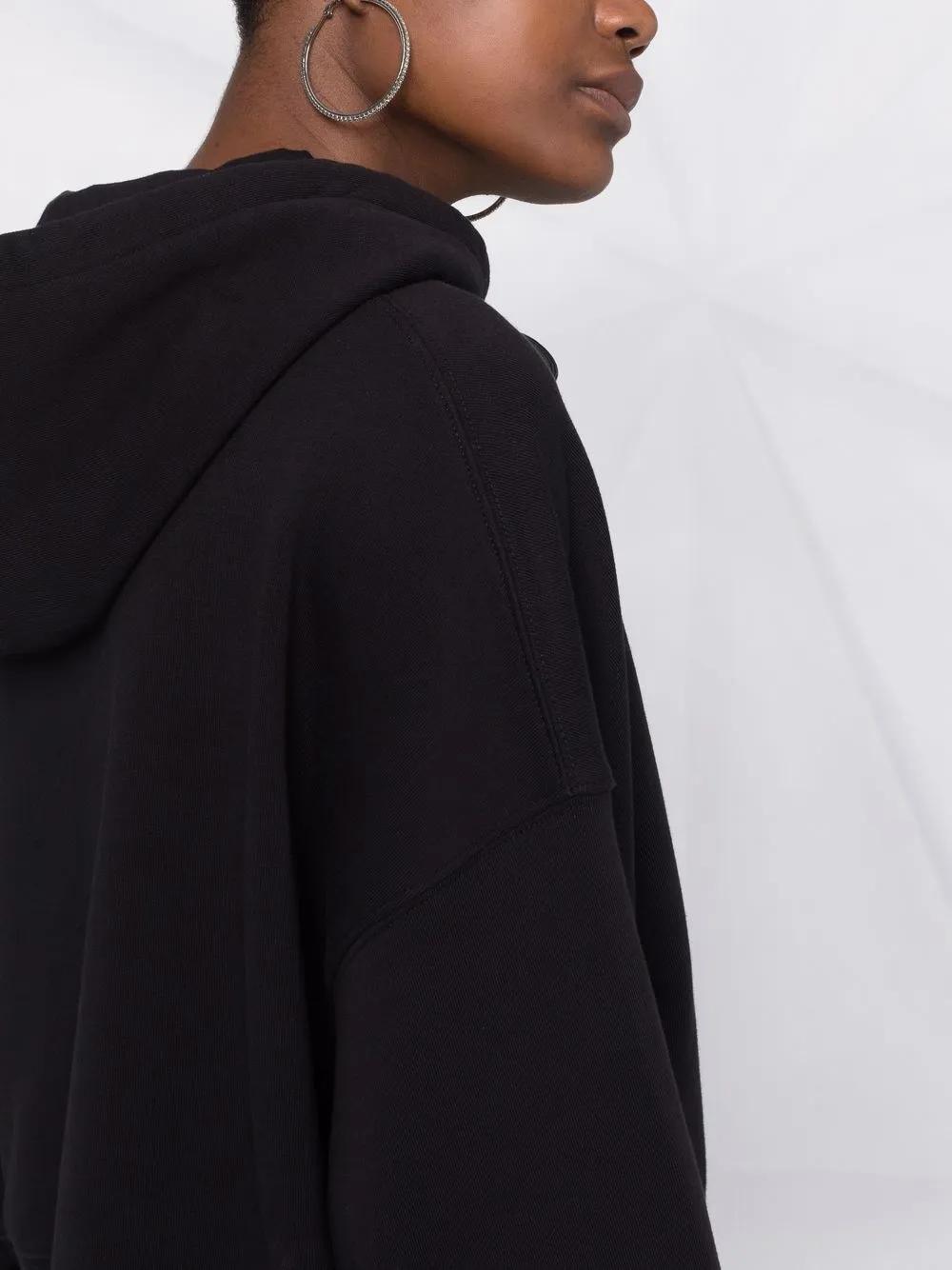 MSGM Logo-print Drawstring Hoodie In Black Product Image