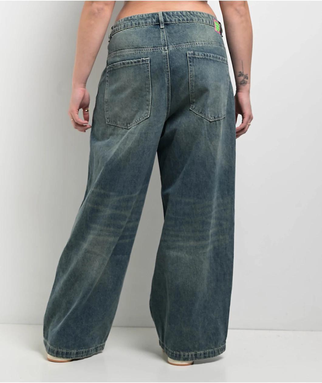 Empyre Engine Extent Wide Leg Blue Wash Jeans Product Image