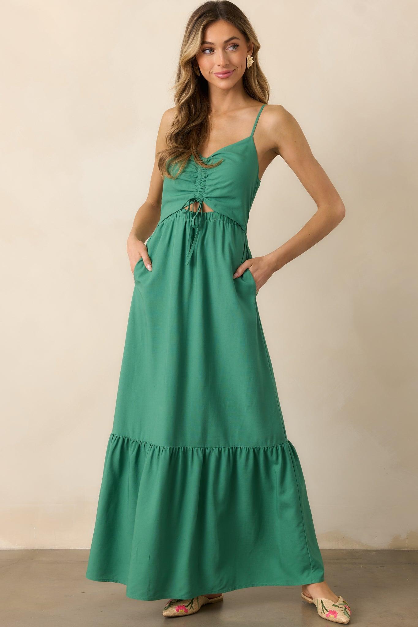 Z Supply Winslet Botanical Green Maxi Dress Product Image