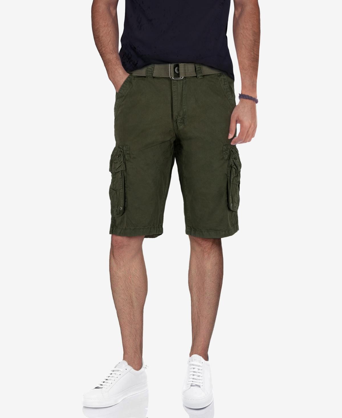 Men's RAW X by Xray Regular-Fit Belted Cargo Shorts, Size: 30, Green Product Image