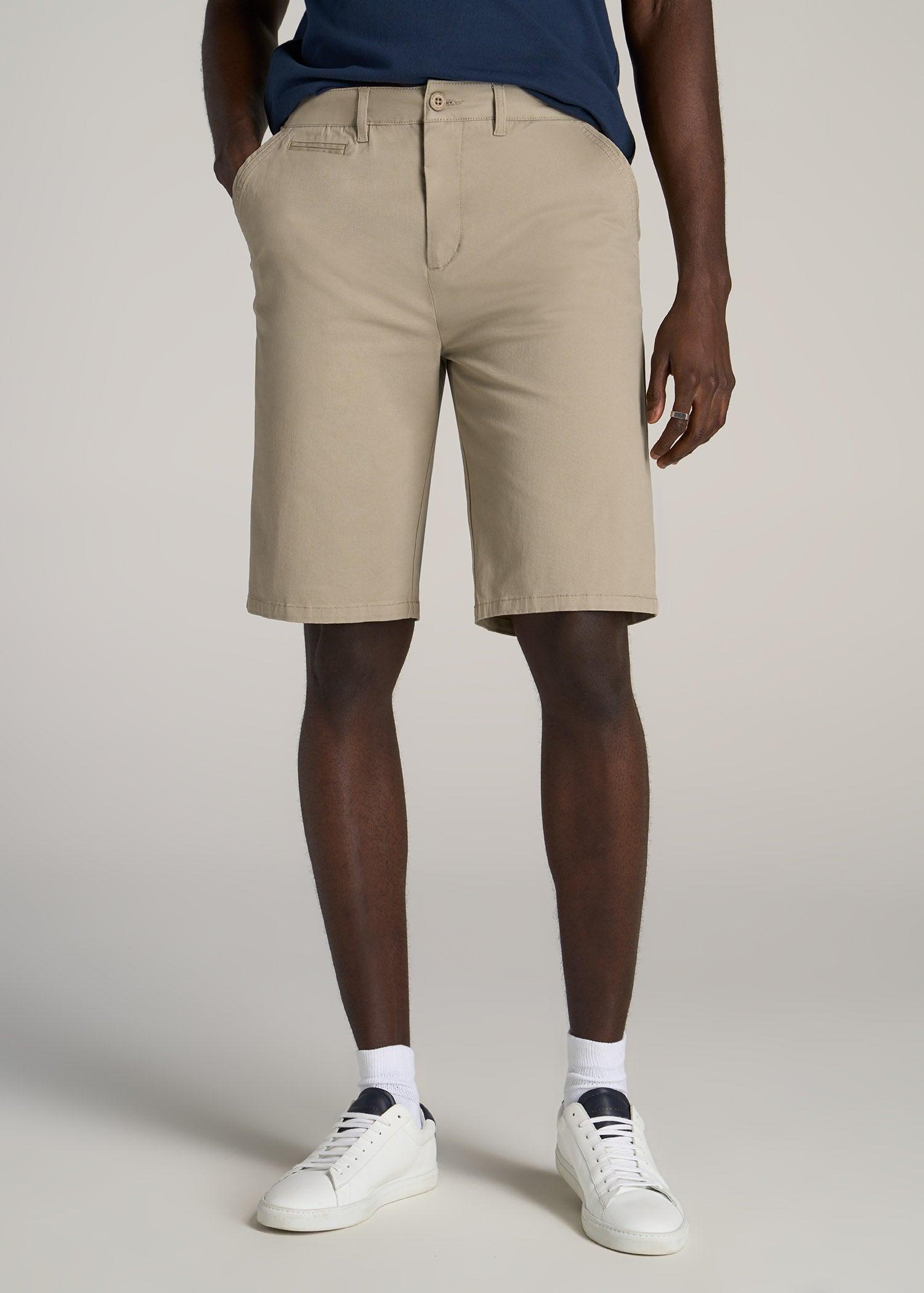 Chino Shorts for Tall Men in Fatigue Green Product Image