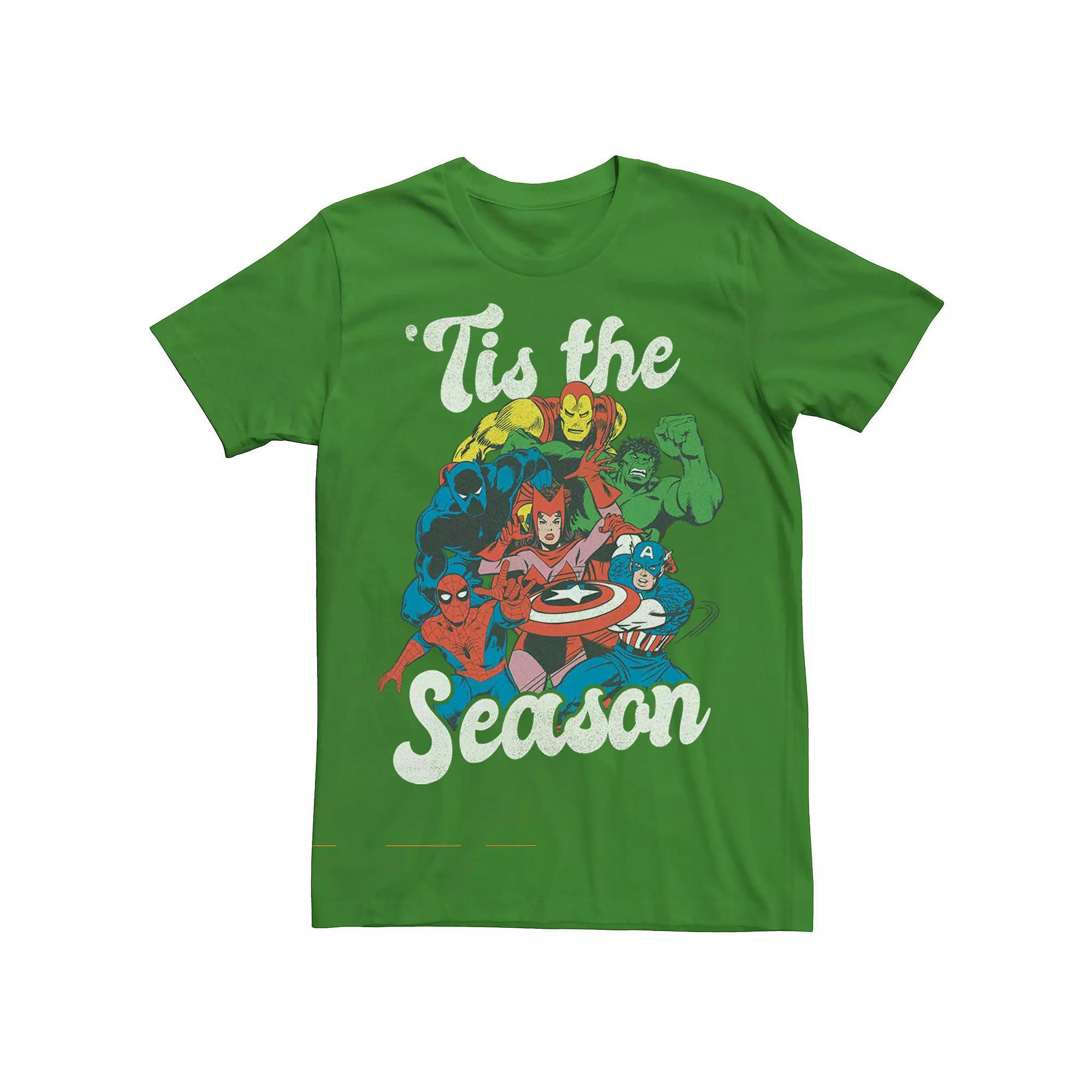 Men's The Avengers Holiday Squad 'Tis The Season Graphic Tee, Size: Medium, Kelly Product Image