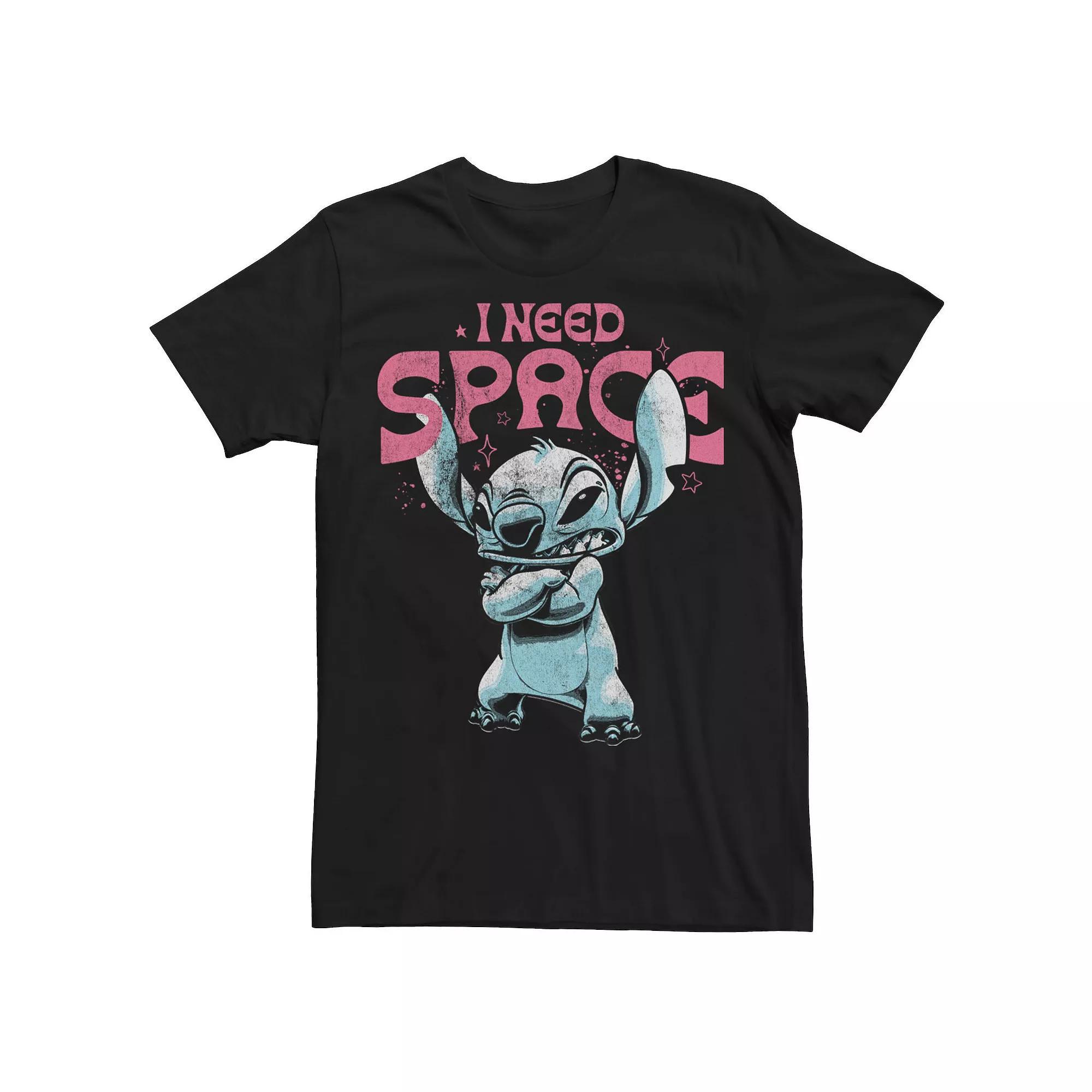 Men's Disney's Lilo And Stich I Need Space Tee, Size: Medium, Black Product Image