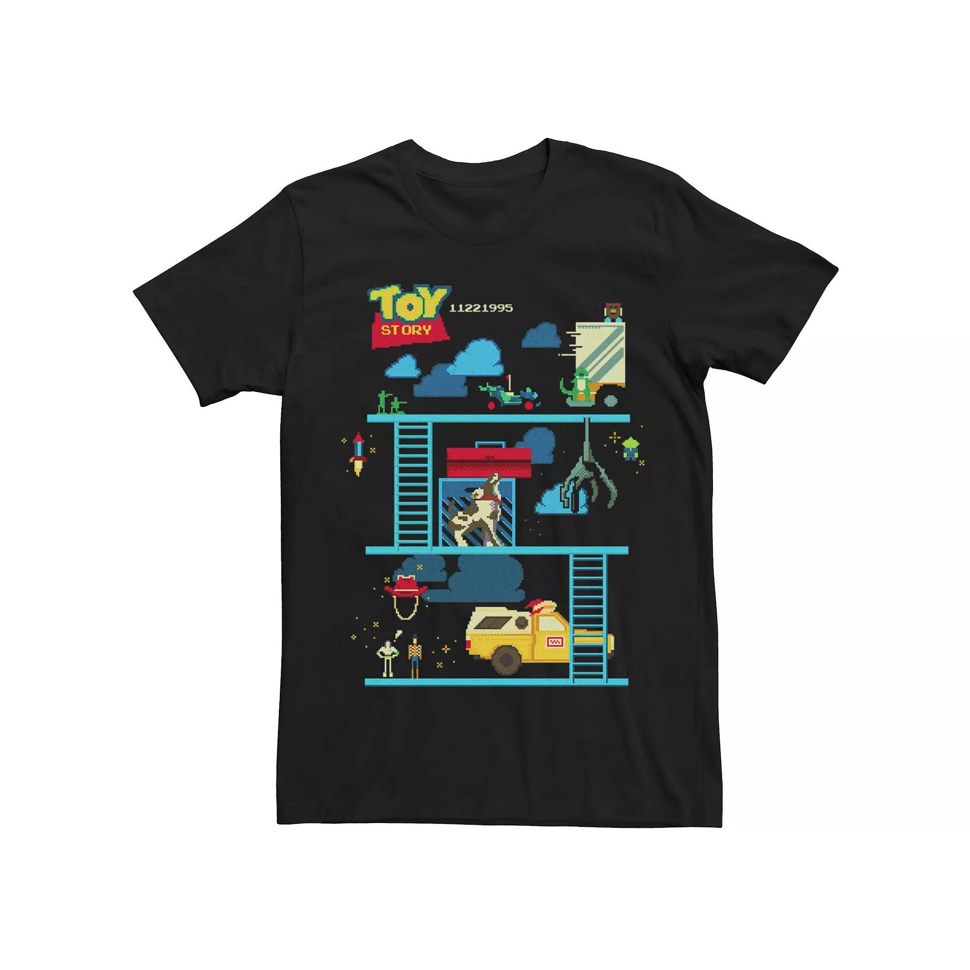 Men's Disney Pixar Toy Story 8-Bit Retro Game Tee, Size: XL, Black Product Image