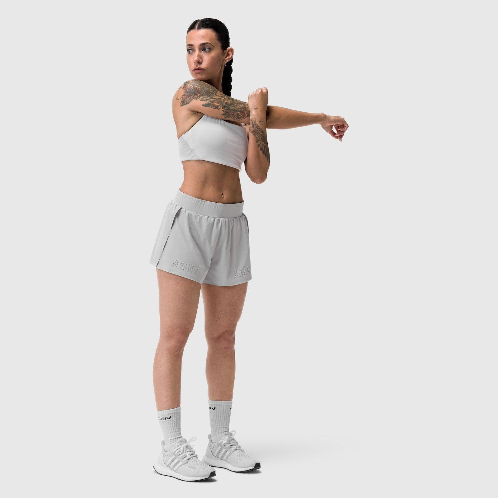 W026. Aerotex™ Side Split Run Short - Slate Grey Product Image