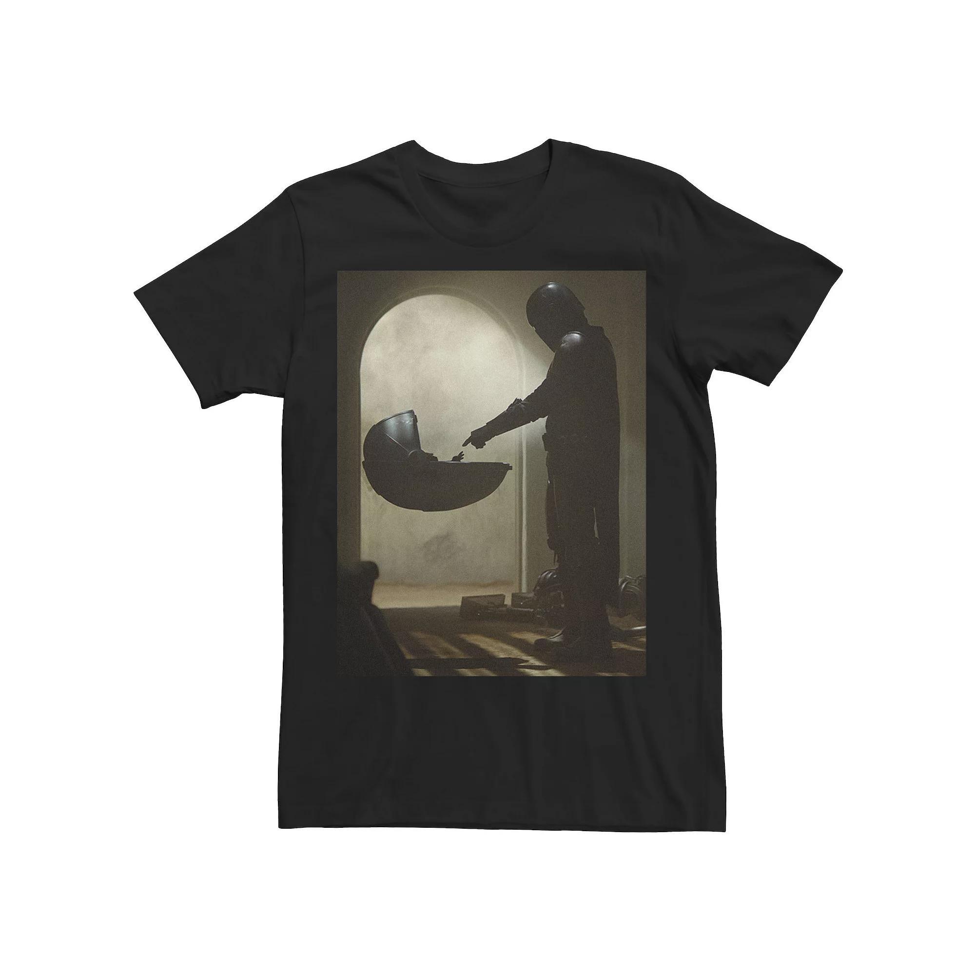 Men's Star Wars The Mandalorian The Child aka Baby Yoda First Meeting Poster Tee, Size: XXL, Black Product Image