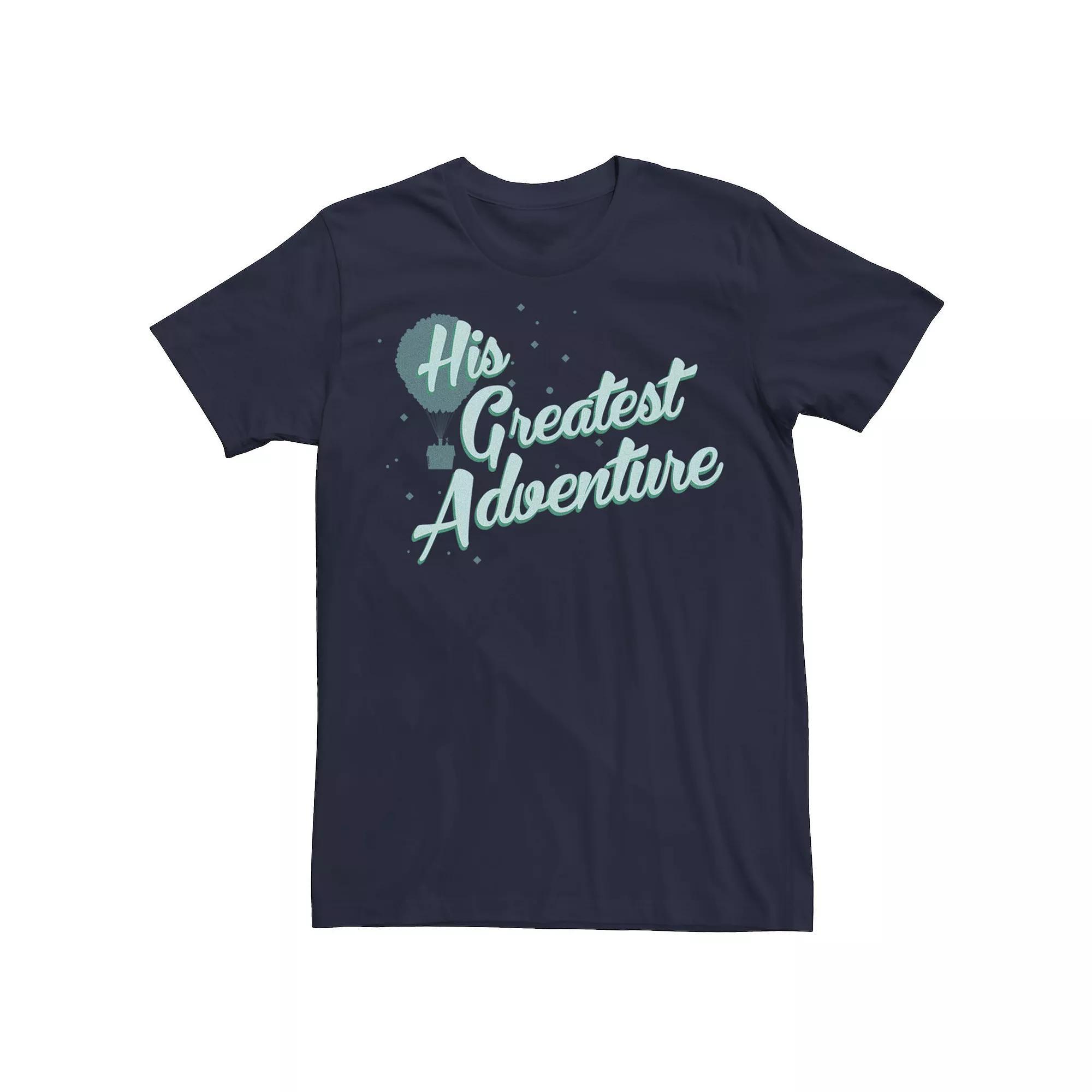 Disney / Pixar's Up Men's Valentine's Day His Greatest Adventure Tee, Size: Medium, Blue Product Image