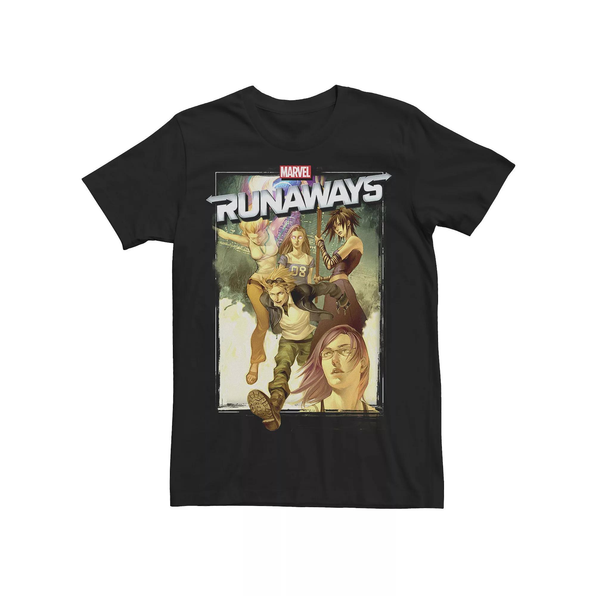 Men's Marvel Runaways Portrait Tee, Size: Large, Black Product Image
