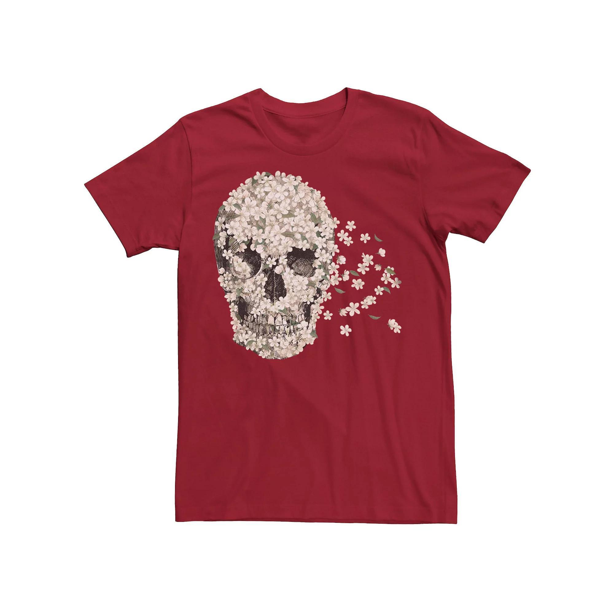 Men's A Beautiful Death Flowers Graphic Tee, Size: Large, Blue Product Image