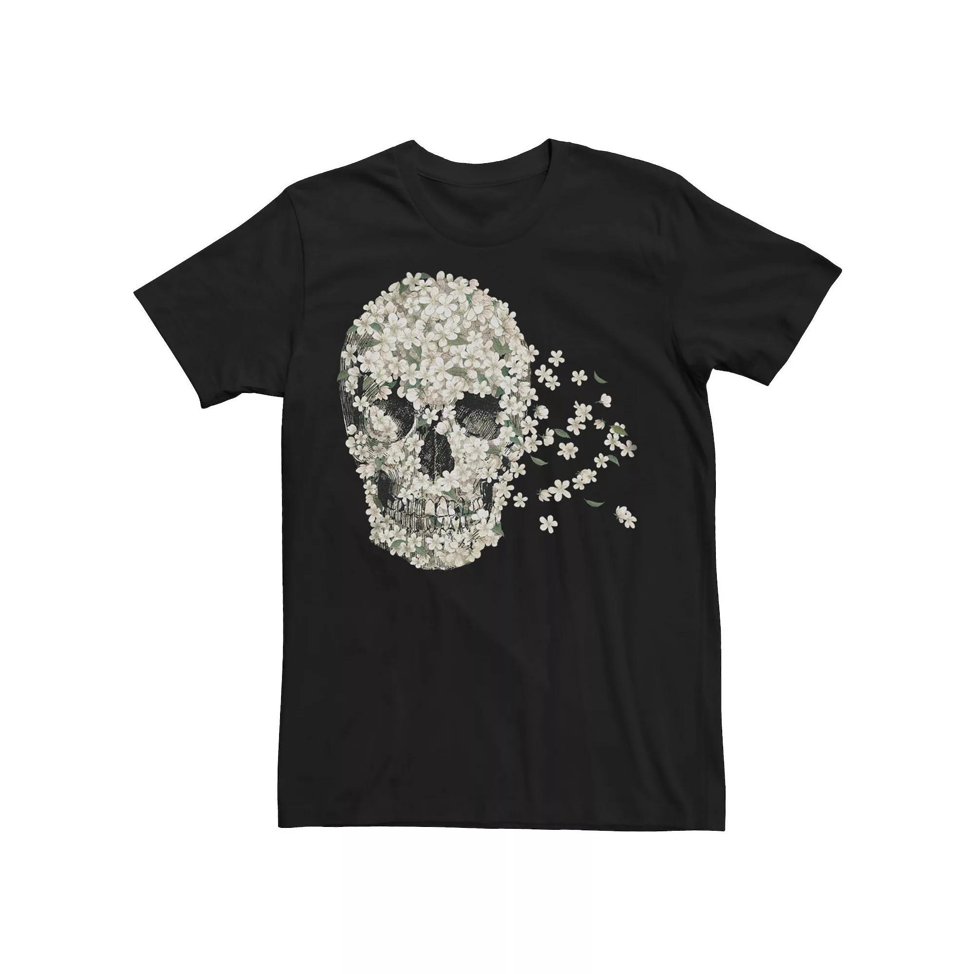 Men's A Beautiful Death Flowers Graphic Tee, Size: Large, Blue Product Image
