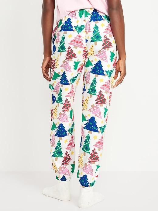 High-Waisted Flannel Pajama Joggers for Women Product Image
