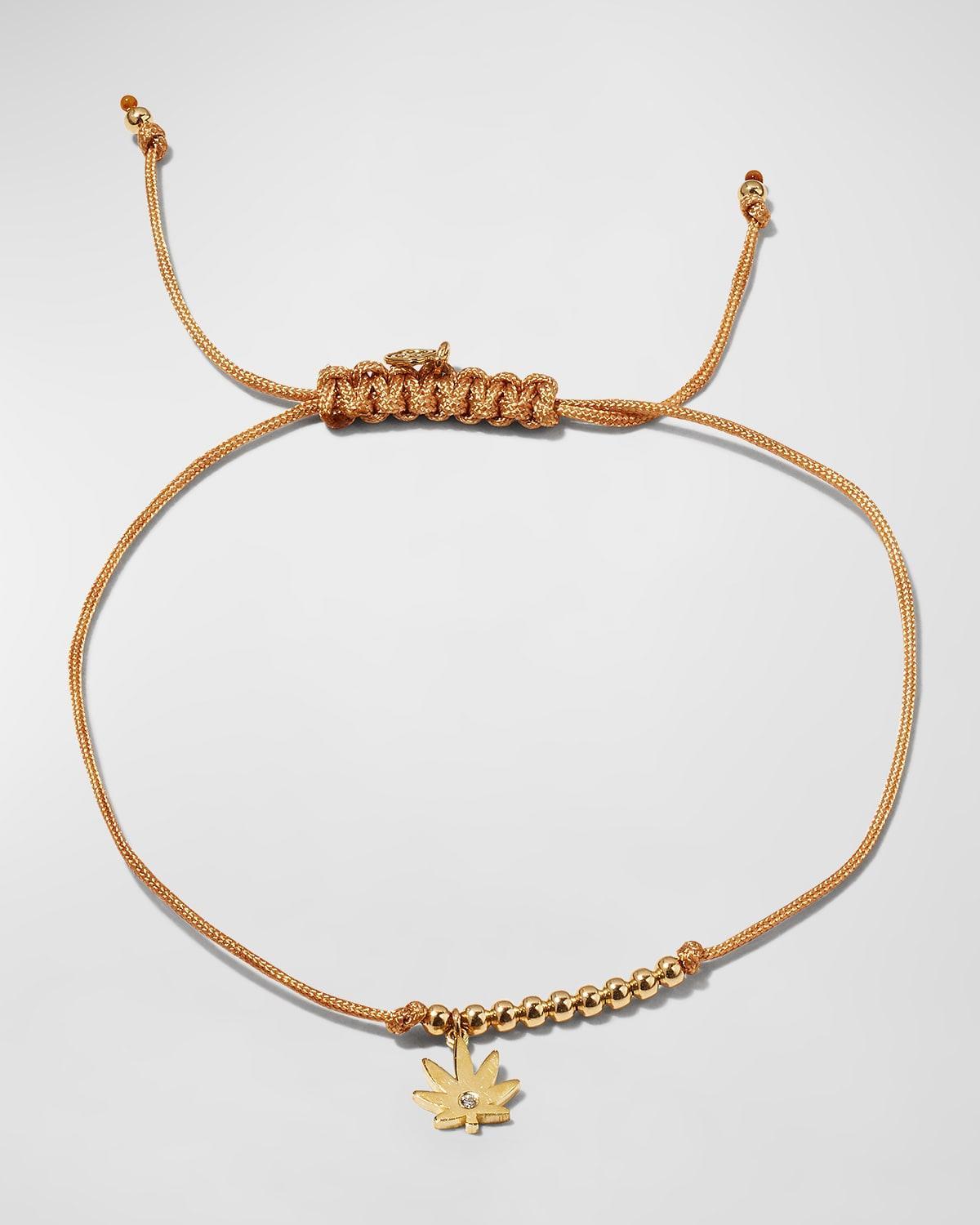 Diamond Pot Leaf Pull-Cord Bracelet Product Image