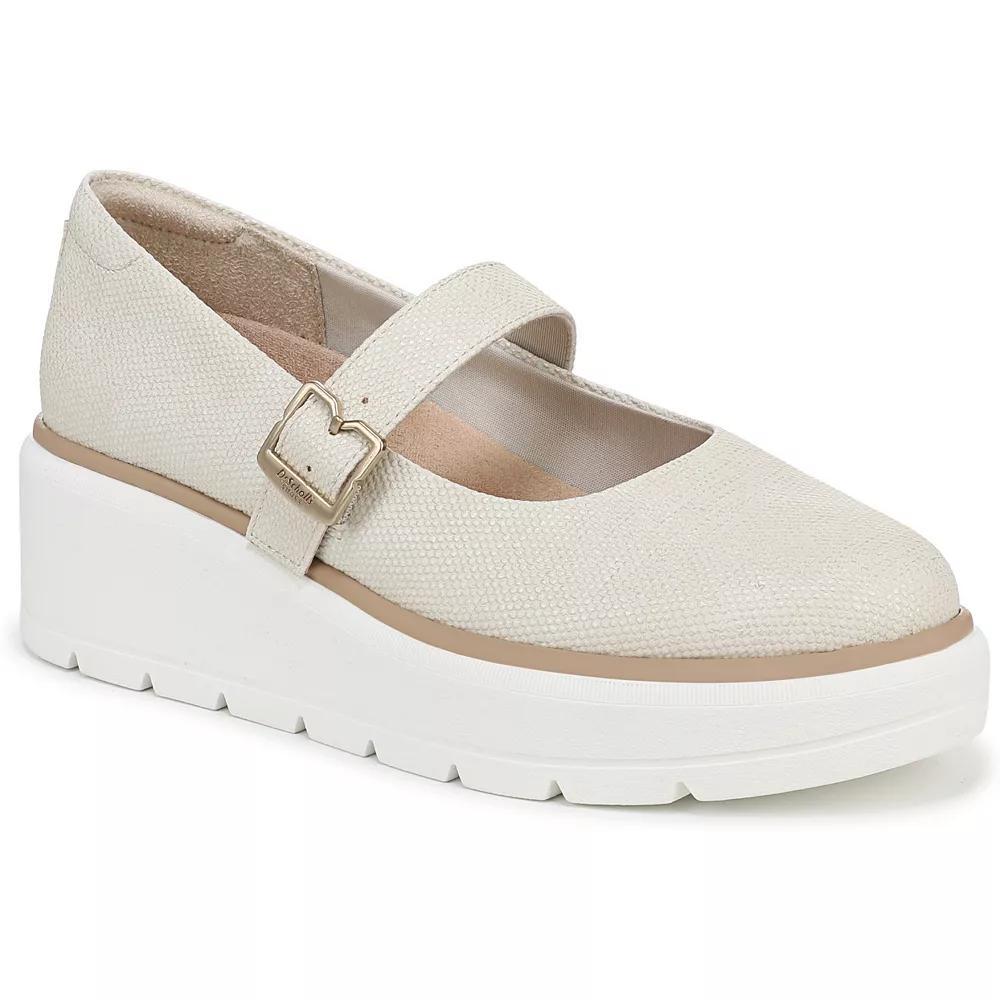 Dr. Scholl's Nice Day Max Women's Wedge Mary Janes, Size: 8.5, Off White Product Image